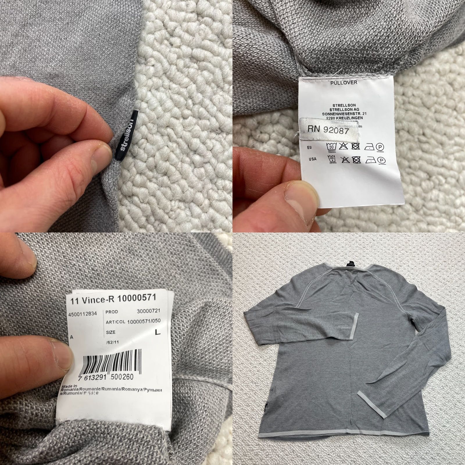 Vince Vince Strellson Shirt Gray Long Sleeve Mens Large Slim Fit Casual Pullover R Top Size US L / EU 52-54 / 3 - 8 Thumbnail