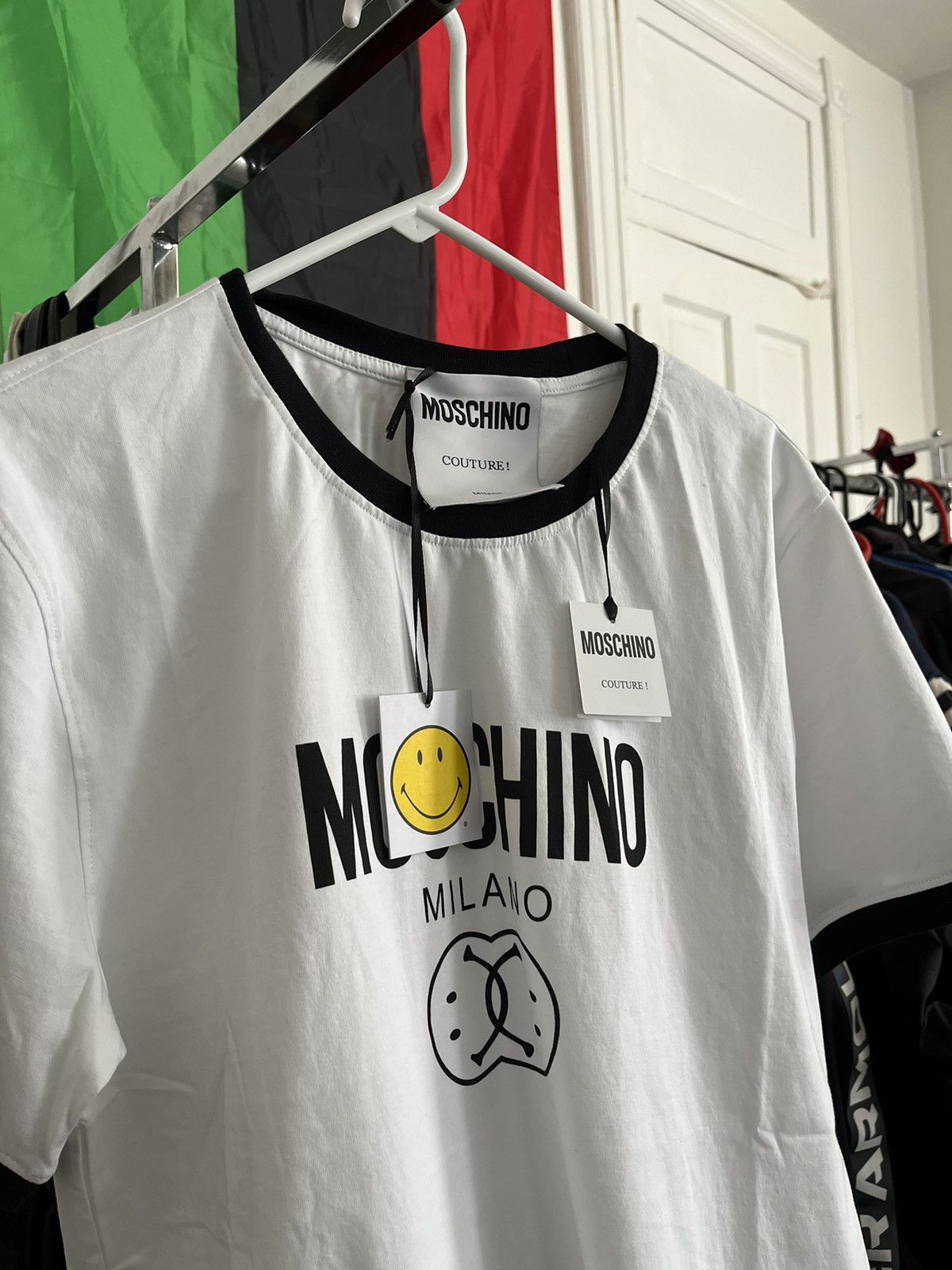 Moschino MOSCHINO Milano Double Smiley Tee Size US L / EU 52-54 / 3 - 2 Thumbnail