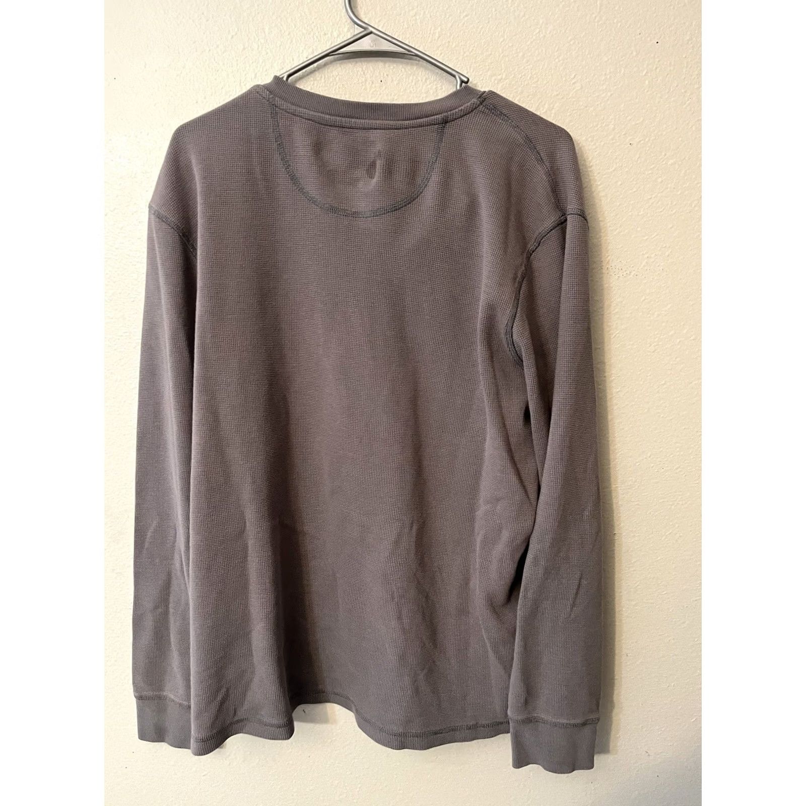 Eddie Bauer Eddie Bauer Shirt Men XL Gray Knit Henley Long Sleeve Pullover Waffle Size US XL / EU 56 / 4 - 2 Thumbnail