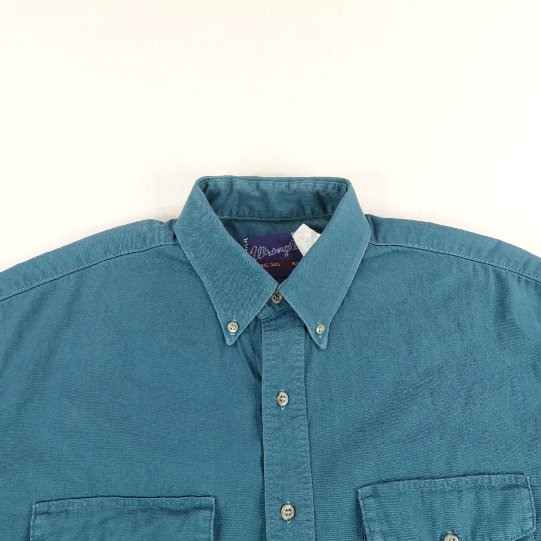Wrangler Vintage Wrangler Shirt Mens XL Blue Western Button Up X Long Tails Rodeo 90s Size US XL / EU 56 / 4 - 2 Thumbnail