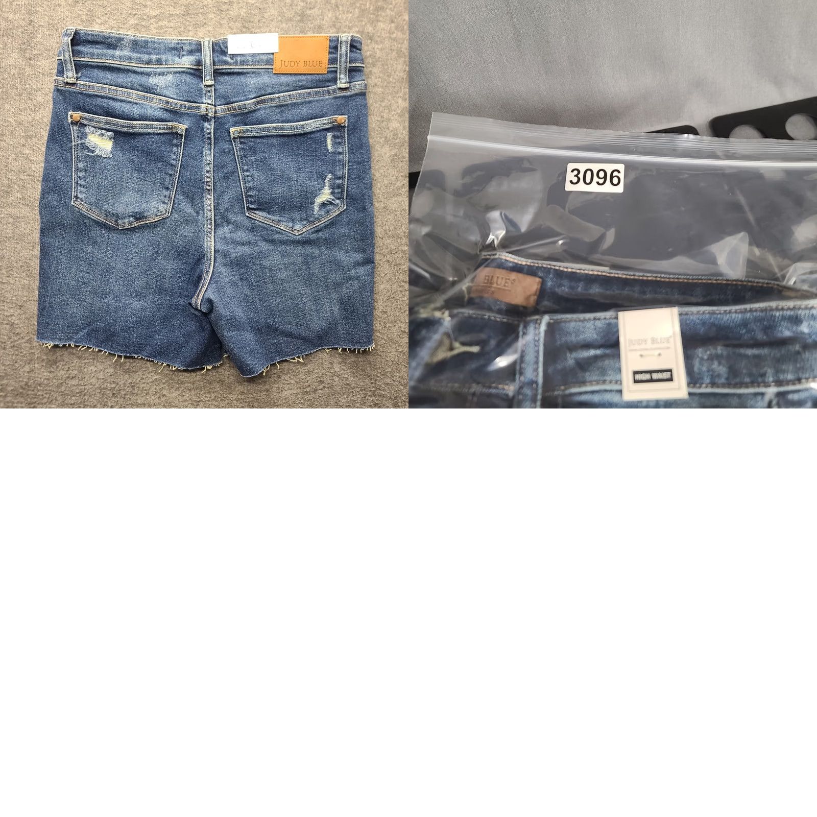 Vintage Judy Blue Shorts Womens L Cut Off Regular High Rise Distressed Stretch Denim 5-Pocket Blue Solid 90s Theme Style Casual Mens Womens Girls Size 36" / US 14 / IT 50 - 9 Thumbnail