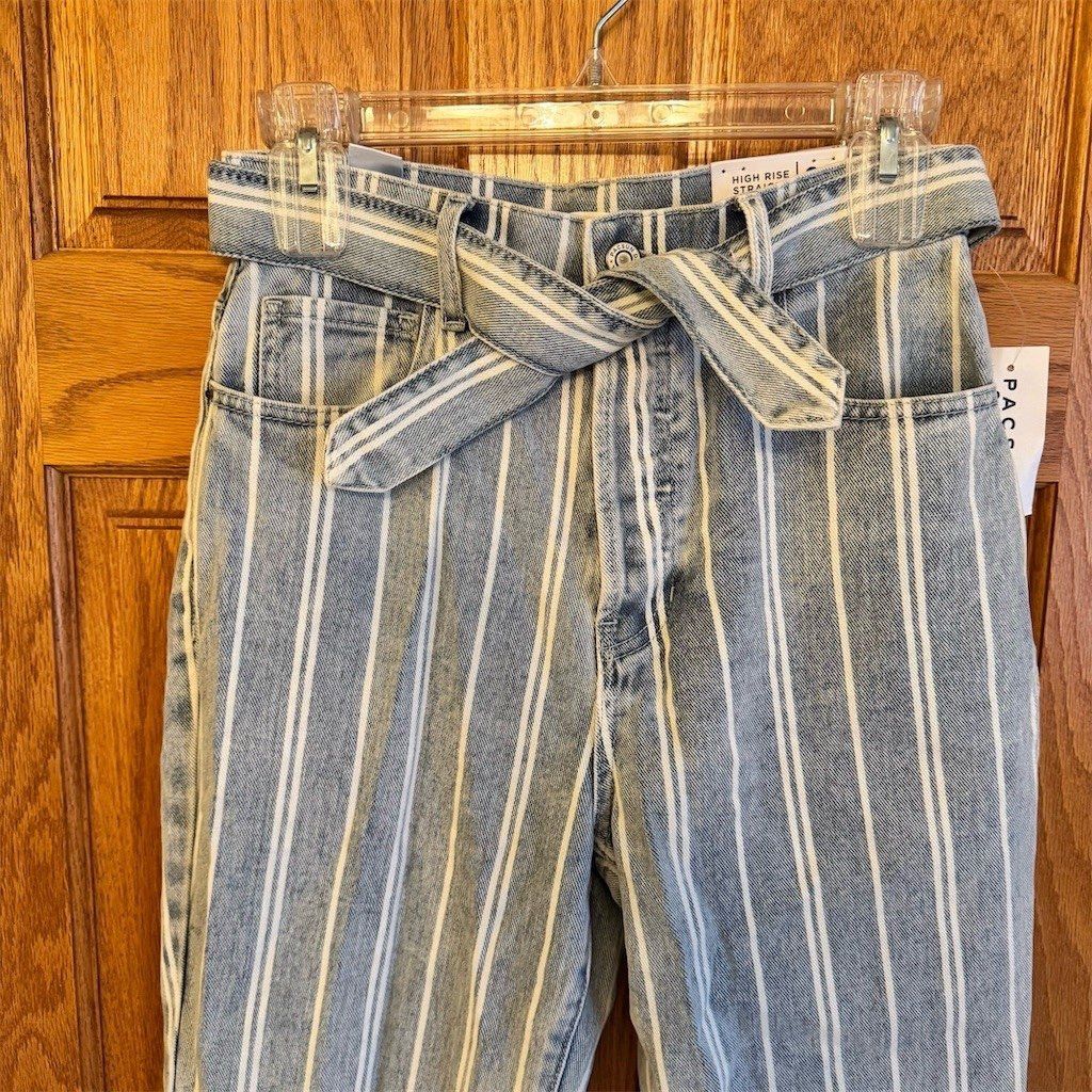 Pacsun PacSun Jeans Womens Size 26 Blue White Pinstripe High Rise Size 26" / US 2 / IT 38 - 3 Thumbnail