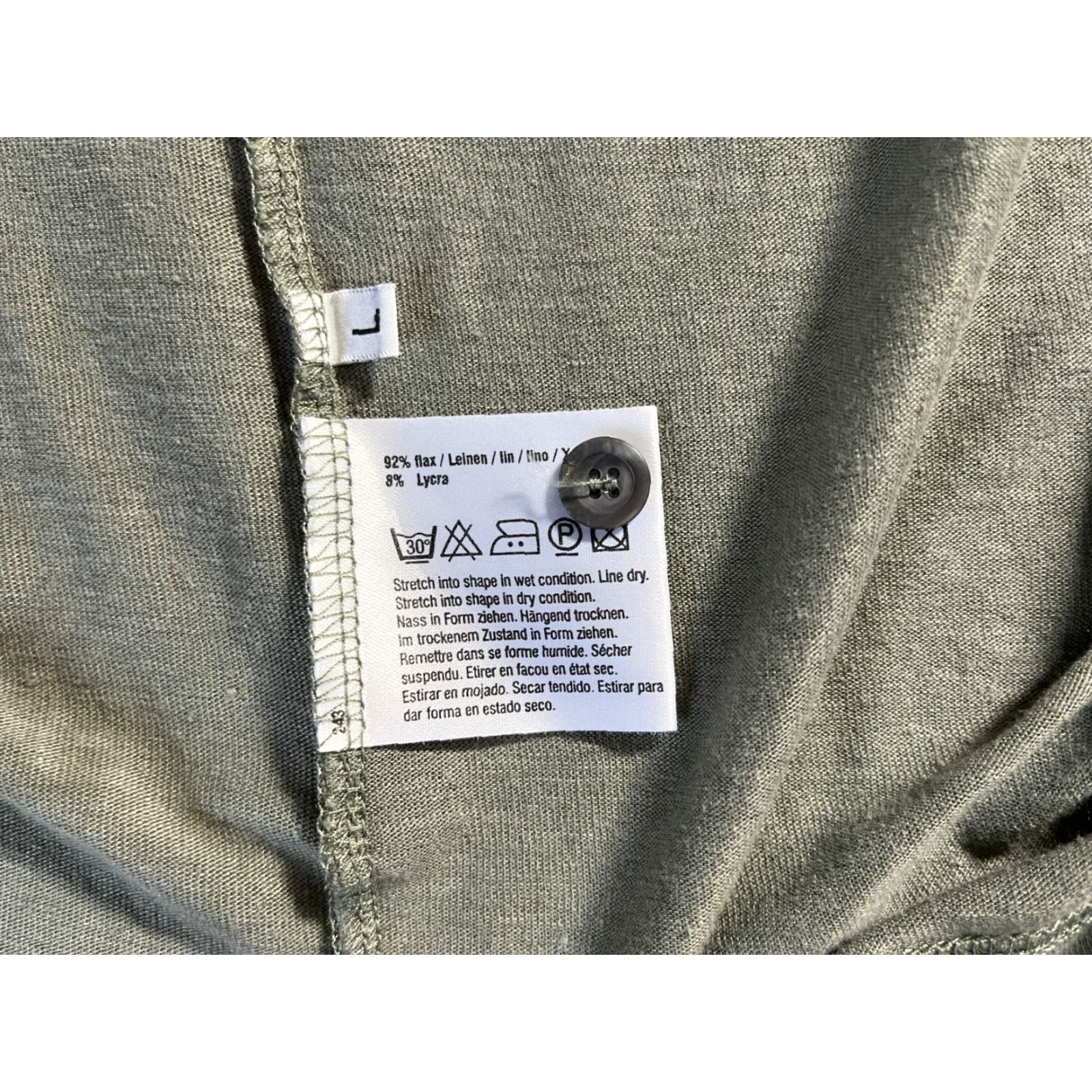 Hugo Boss HUGO BOSS Shirt, Button-Up, Short Sleeve, Linen Blend, Sage Green, Size L, Men’s, Casual, Travel, Breathable, Lightweight, Pockets, Stretch Size US L / EU 52-54 / 3 - 7 Thumbnail