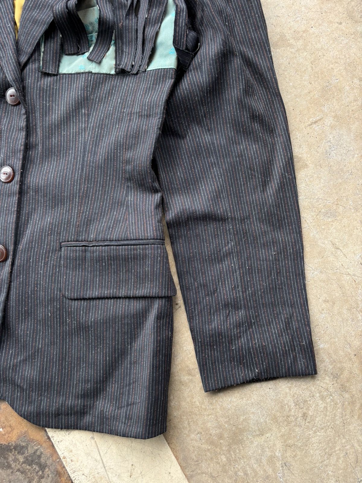 Jean Paul Gaultier 1980s Slashed Fringe Blazer Size S / US 4 / IT 40 - 6 Thumbnail