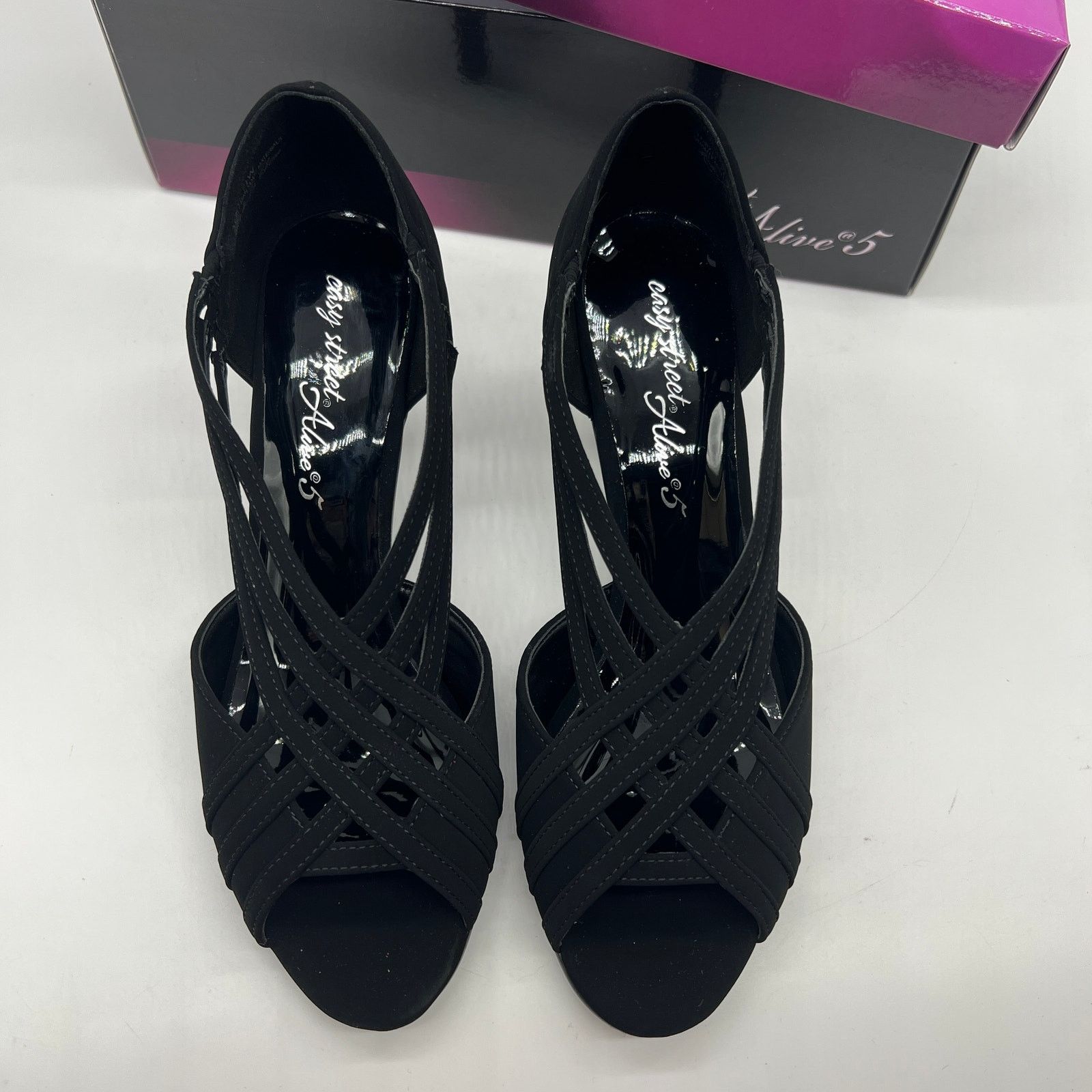 Other Easy Street Womens Heel Oceana Pump Black Color Size 7.5 Wid Size US 7.5 / IT 37.5 - 4 Thumbnail