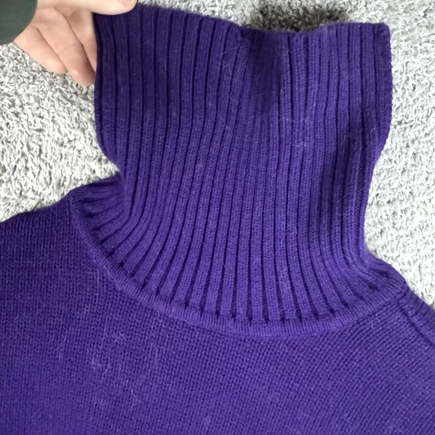Logo 7 Ralph Lauren Sweater Womens Medium Purple Turtleneck Logo Pullover Knit 100% Cotton Raglan Logo Embroidered Nautical Size M / US 6-8 / IT 42-44 - 7 Thumbnail