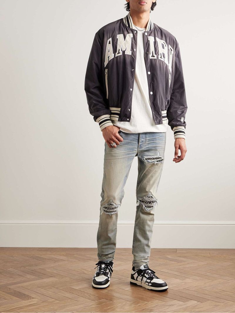Amiri o1orln0426 MX1 Skinny-Fit Panelled Distressed Jeans Blue Size US 34 / EU 50 - 2 Thumbnail