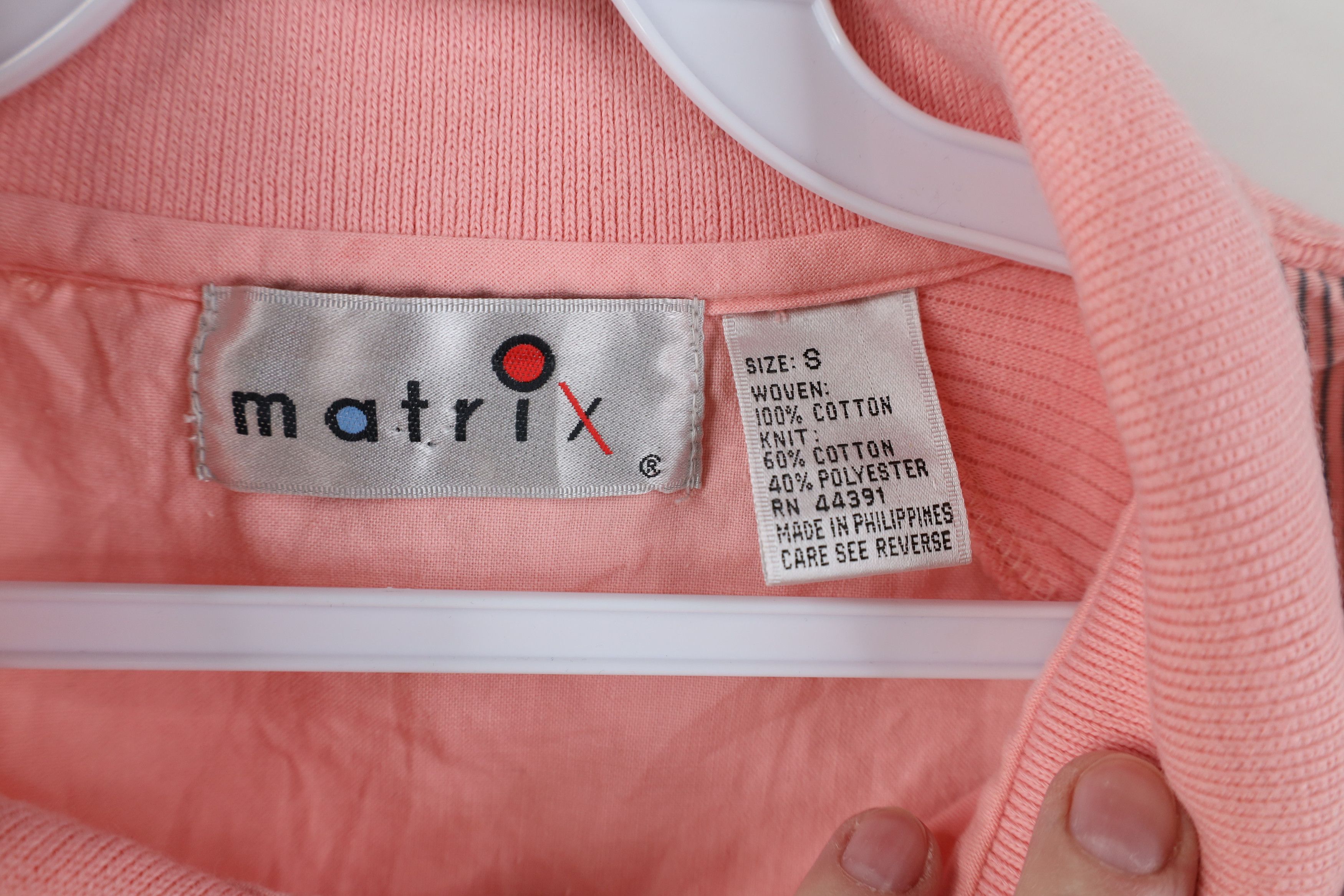 Vintage Vintage 80s 90s Streetwear Ribbed Pullover Polo Shirt Pink Size US S / EU 44-46 / 1 - 11 Thumbnail