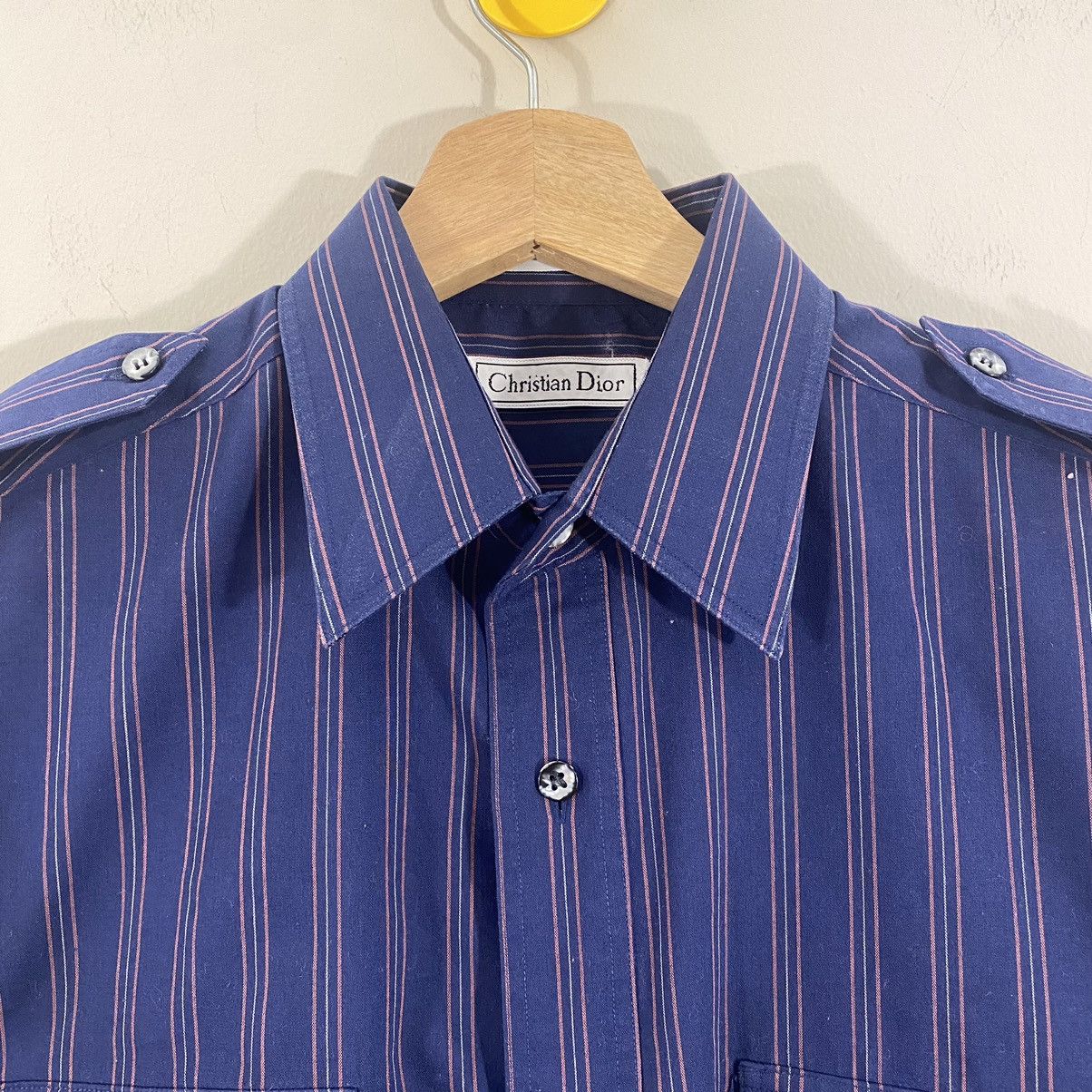 Christian Dior Monsieur Christian Dior Vintage Striped Button Up Shirt Large Size US L / EU 52-54 / 3 - 1 Thumbnail