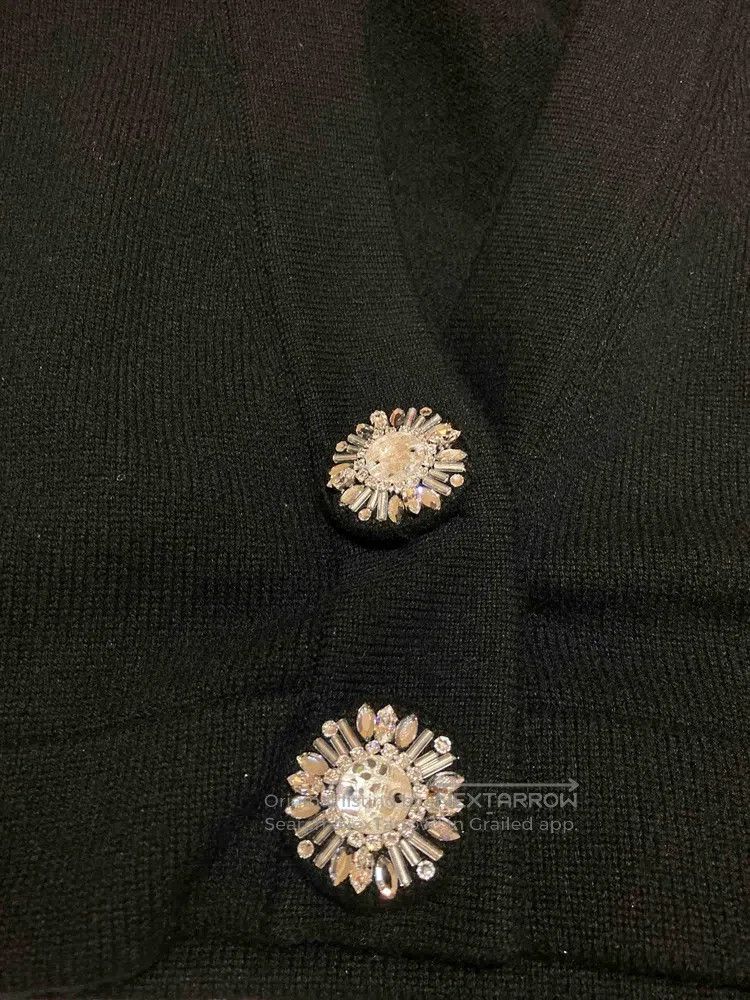 Chanel Chanel Black large diamond buckle full cashmere vest Size S / US 4 / IT 40 - 3 Thumbnail