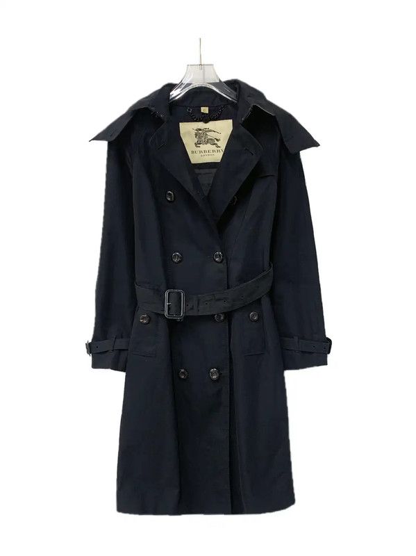 Burberry Burberry Women's XS Black Cotton Trench Coat Size XS / US 0-2 / IT 36-38 - 1 Thumbnail