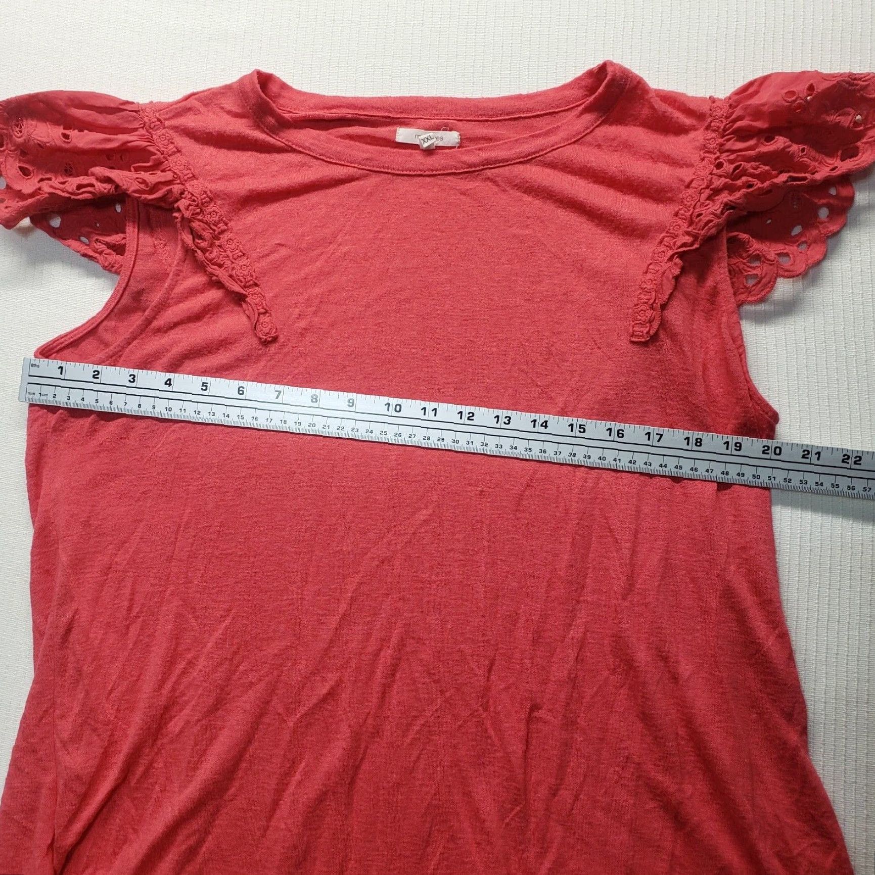 Vintage Maurices Solid Red Lace Sleeve Cap Tee T-Shirt Adult Women's Size XXL 2XL Size XXL / US 16-18 / IT 52-54 - 4 Thumbnail
