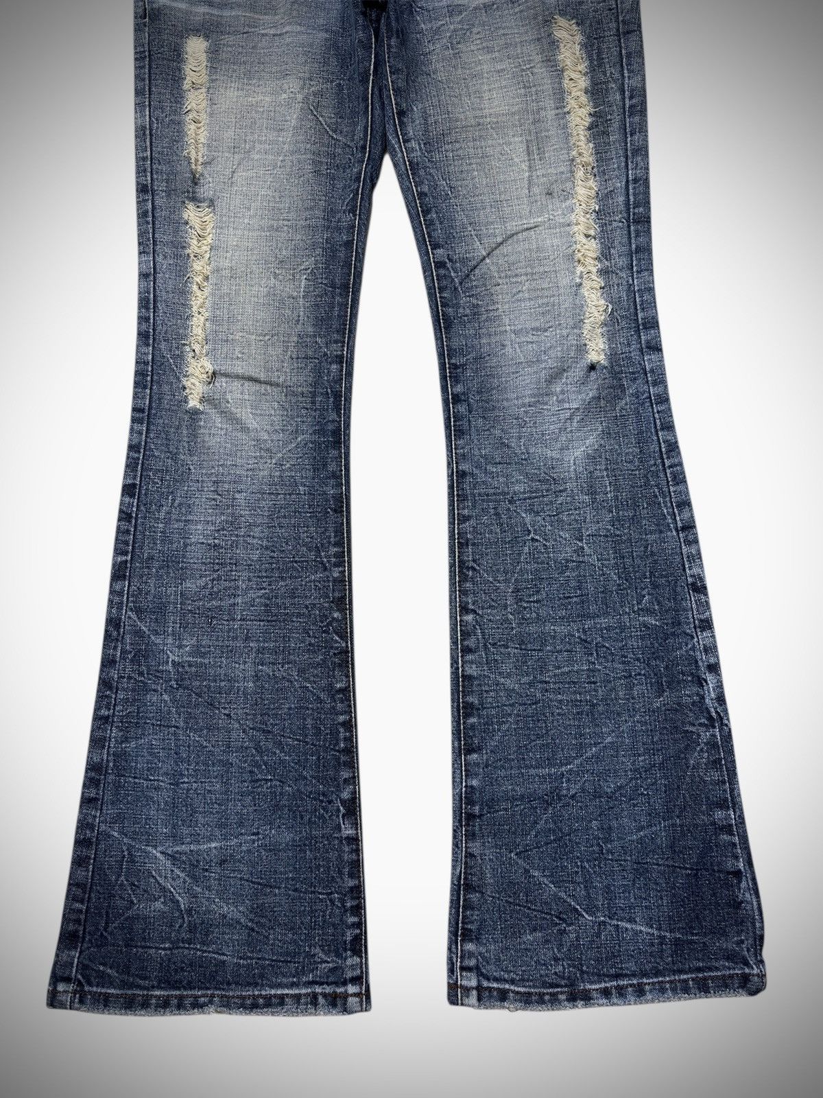Japanese Brand 2000’s Maraxia - Japanese Archive’s Distressed Flared Jeans Size US 30 / EU 46 - 3 Thumbnail