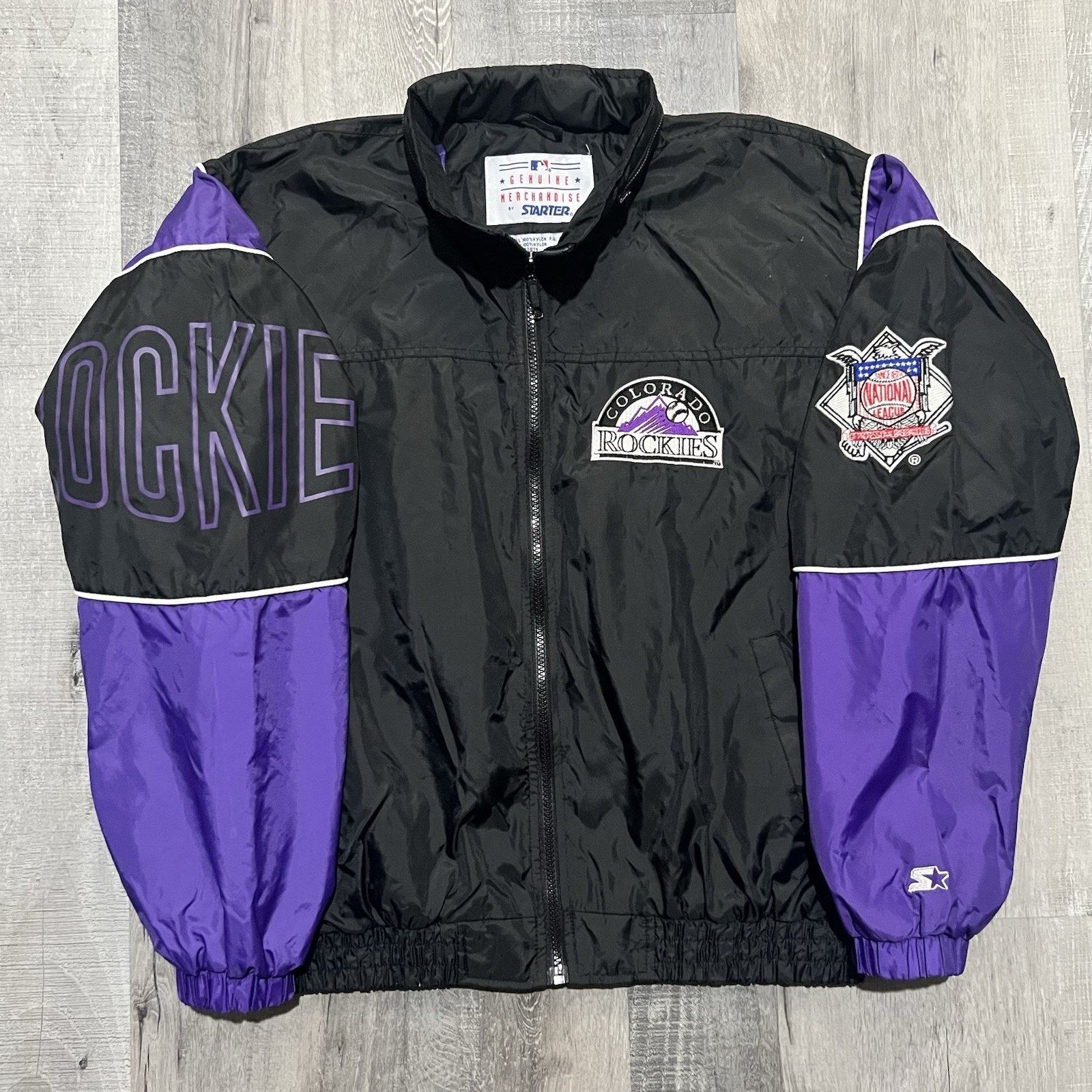 Starter VTG Colorado Rockies Starter Windbreaker MLB Jacket Size S / US 4 / IT 40 - 1 Thumbnail