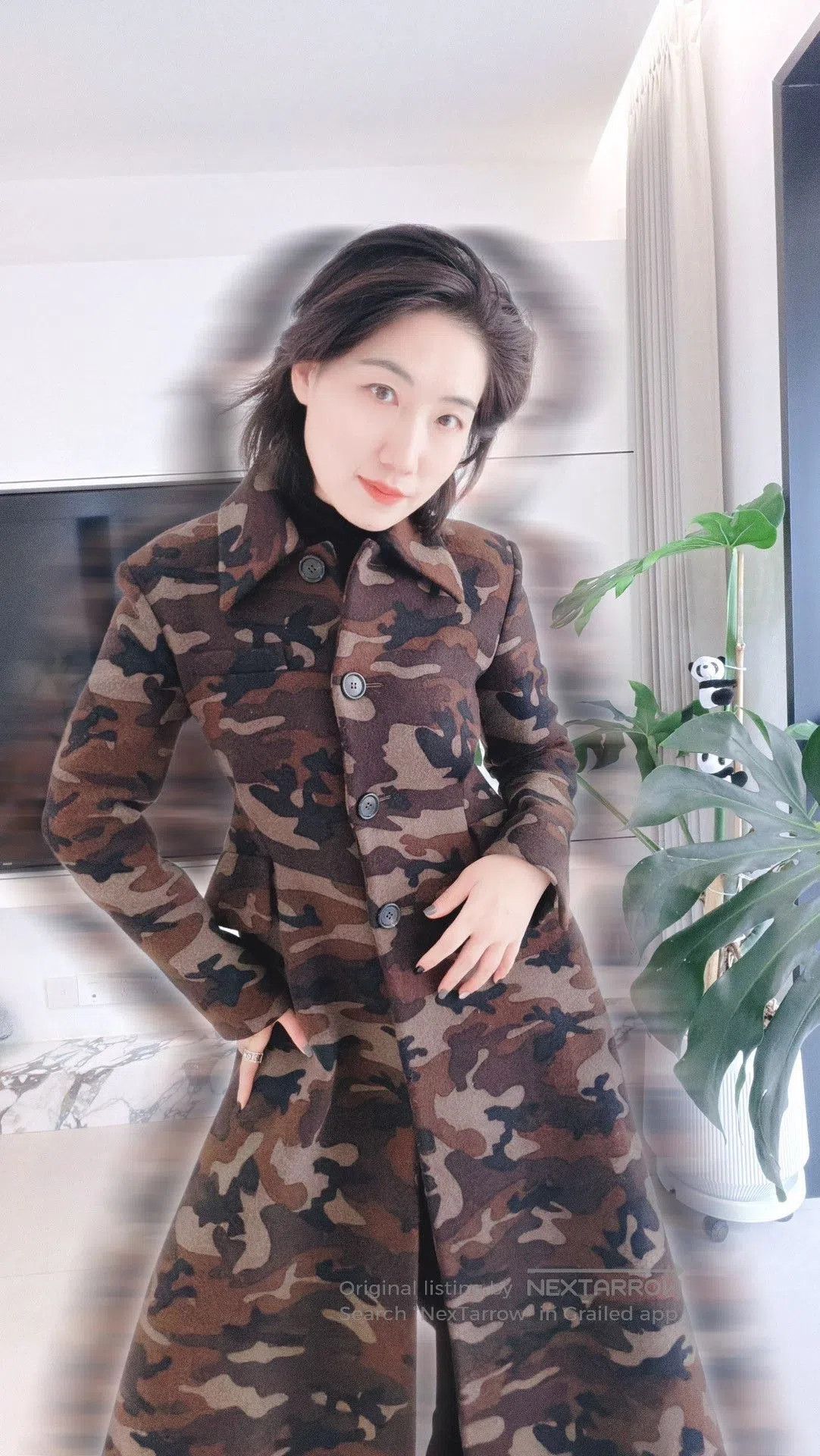 Miu Miu Miu Miu Camouflage Long Wool Coat. Size M / US 6-8 / IT 42-44 - 1 Thumbnail
