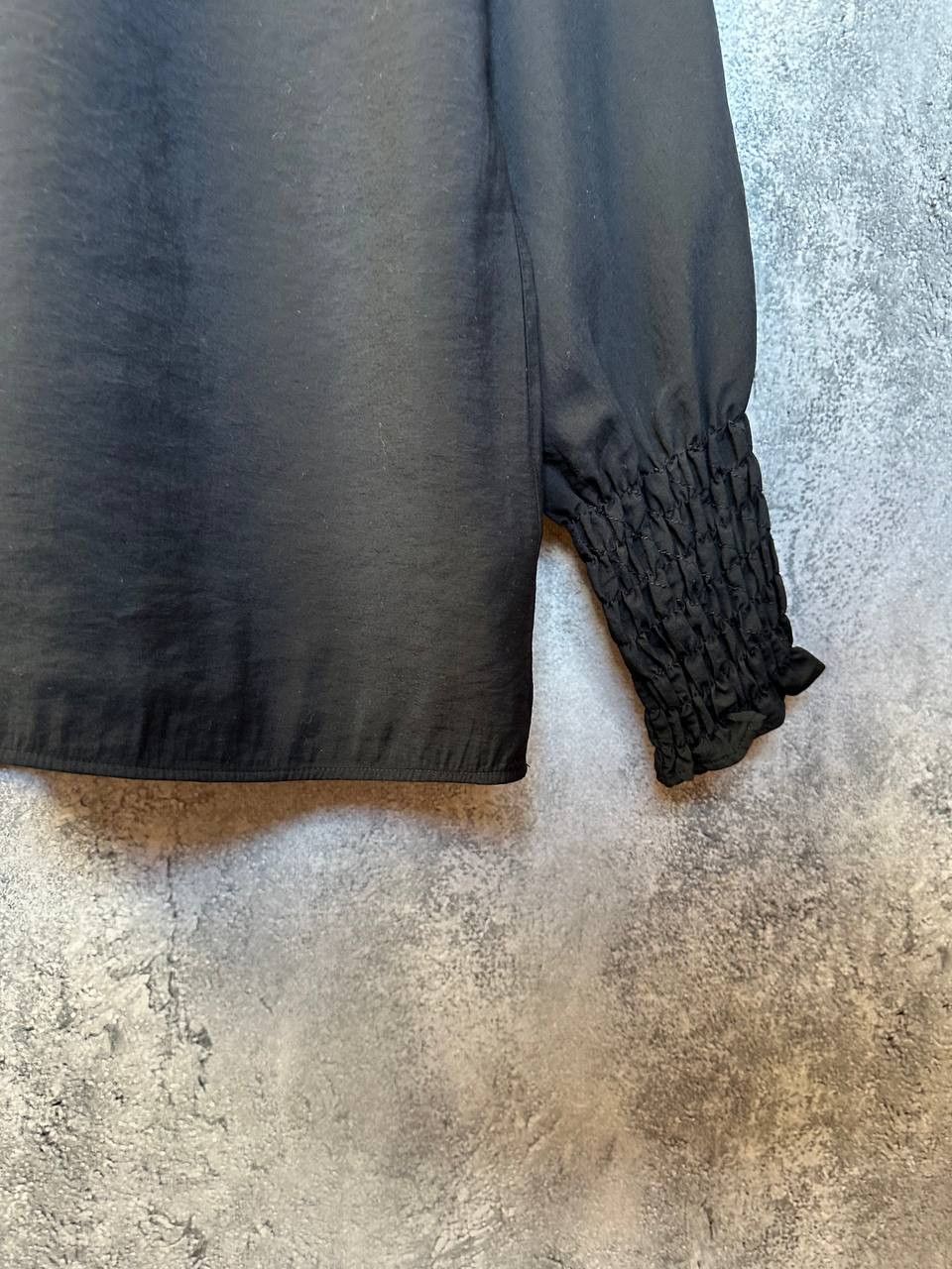 Cos COS A-line Top With Smocked Detail Black Blouse Long Sleeve Size M / US 6-8 / IT 42-44 - 9 Thumbnail