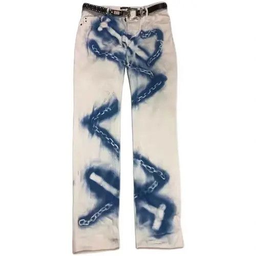 VIBE Vintage Thor Shackles Graffiti Jeans Size US 30 / EU 46 - 1 Thumbnail