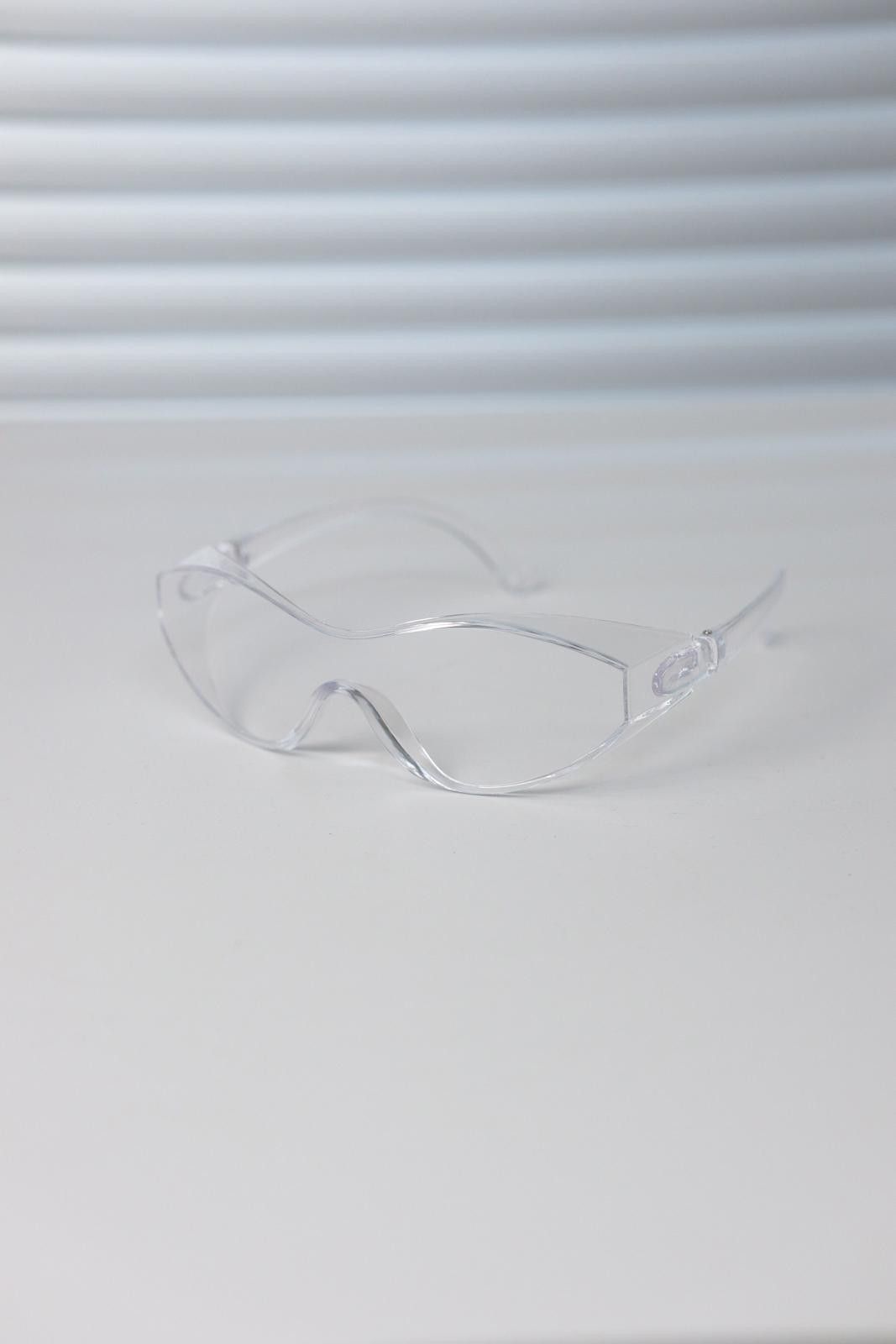 Other Y2k Large Wide Safety Glasses Sunglasses Transport White OS Size ONE SIZE - 5 Thumbnail