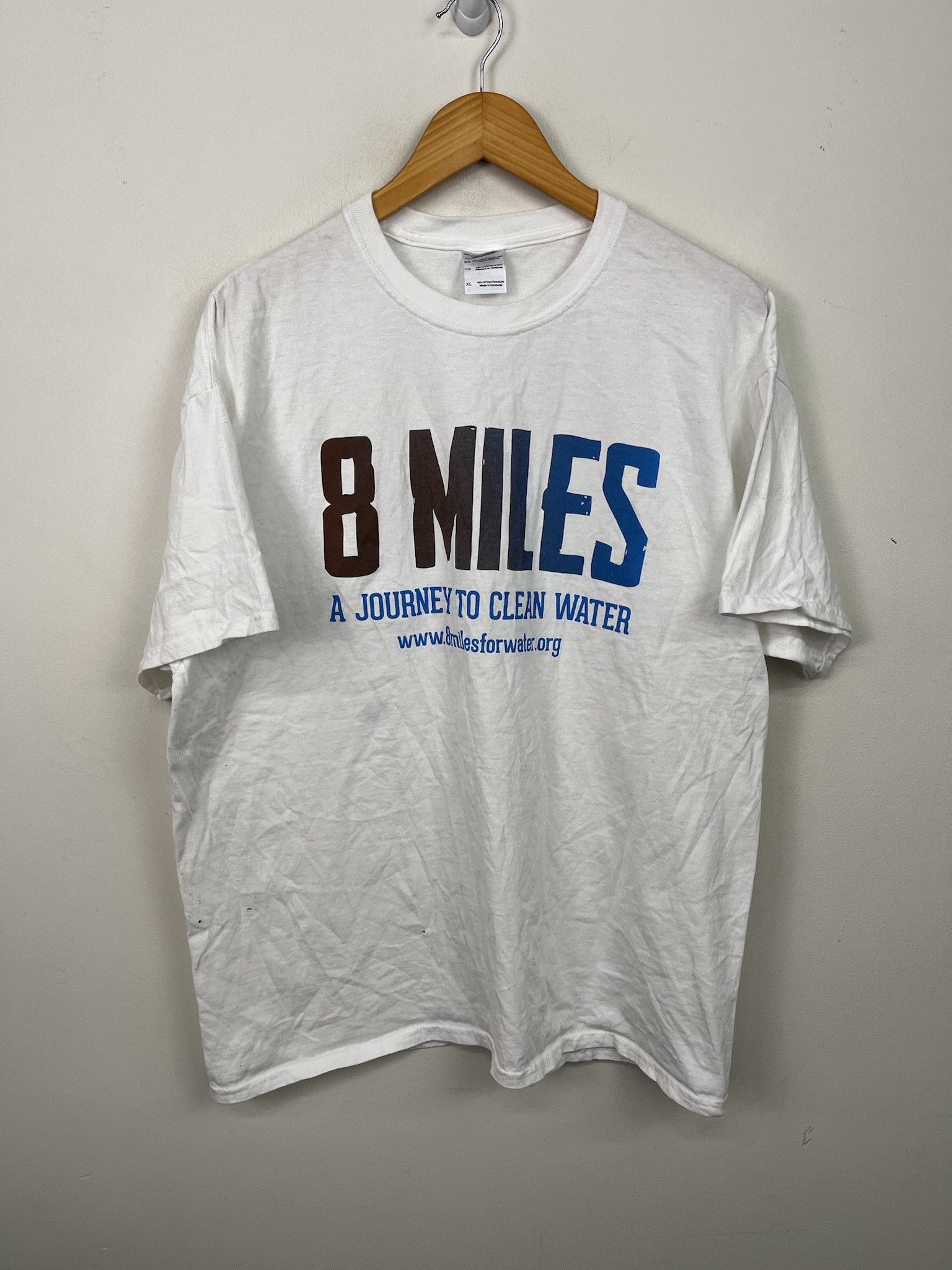 Vintage Vintage 8 MIles to Clean Water Tee Shirt Size XL Size US XL / EU 56 / 4 - 1 Thumbnail