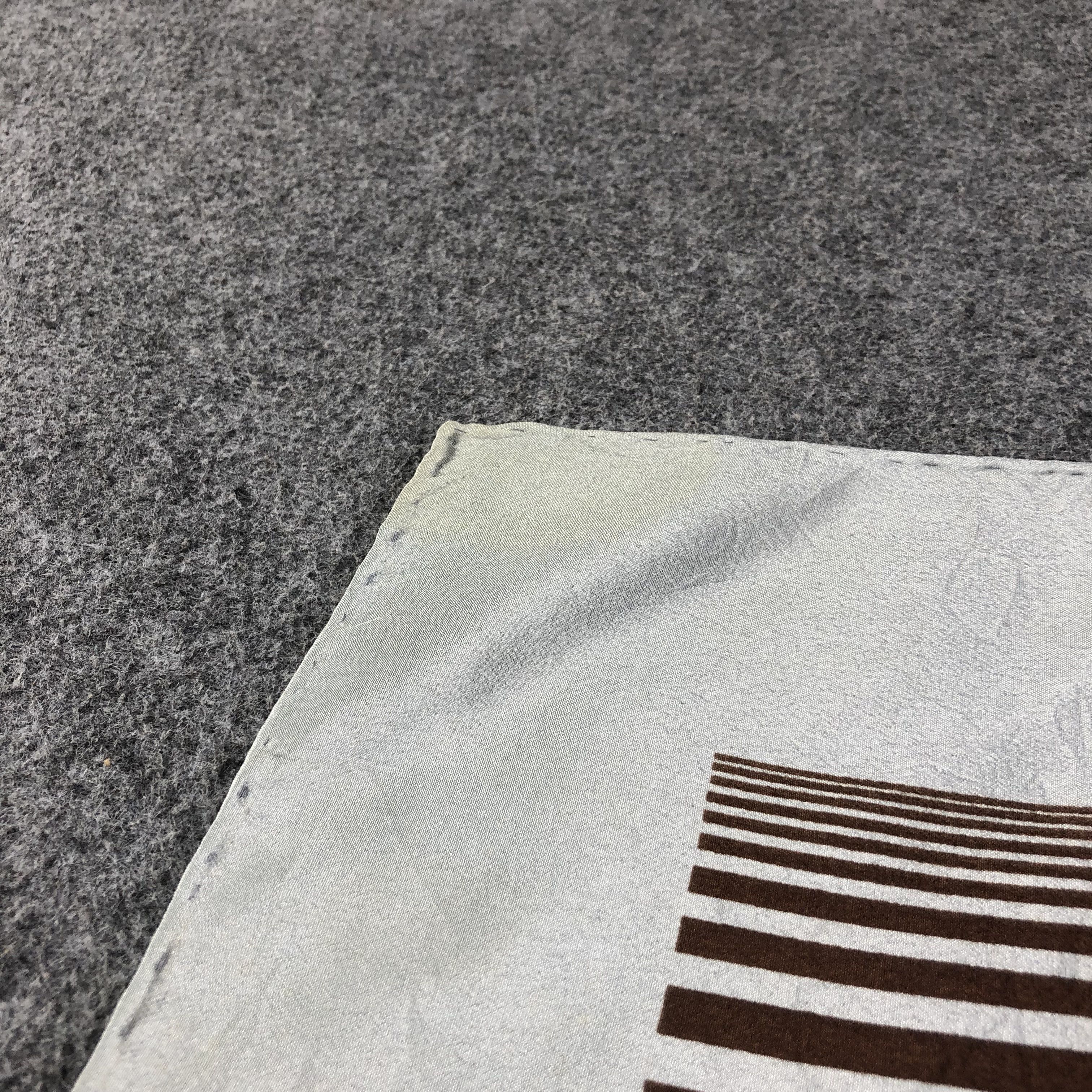 Karl Lagerfeld Vintage KL Luxury Hand Rolled Silk Scarf M782 Size ONE SIZE - 5 Thumbnail
