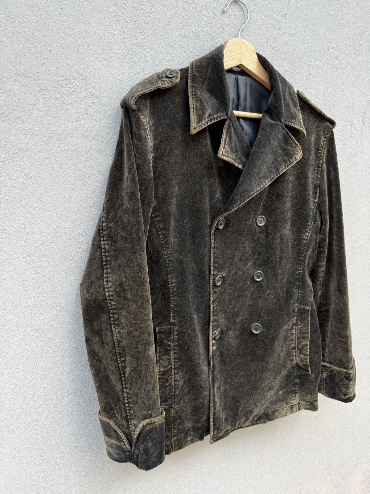 Tornado Mart 1990s Tornado Mart Double Collar Mud Wash Velvet Jacket Size US M / EU 48-50 / 2 - 7 Thumbnail
