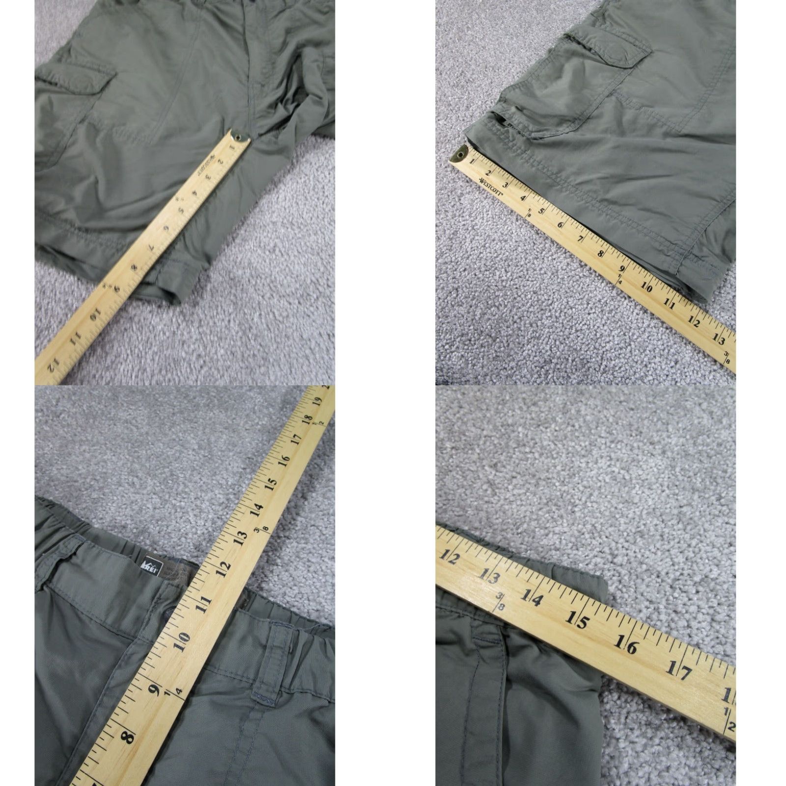 Vintage REI Cargo Shorts Mens Large Green Nylon Hiking Utility Size US 33 - 4 Thumbnail