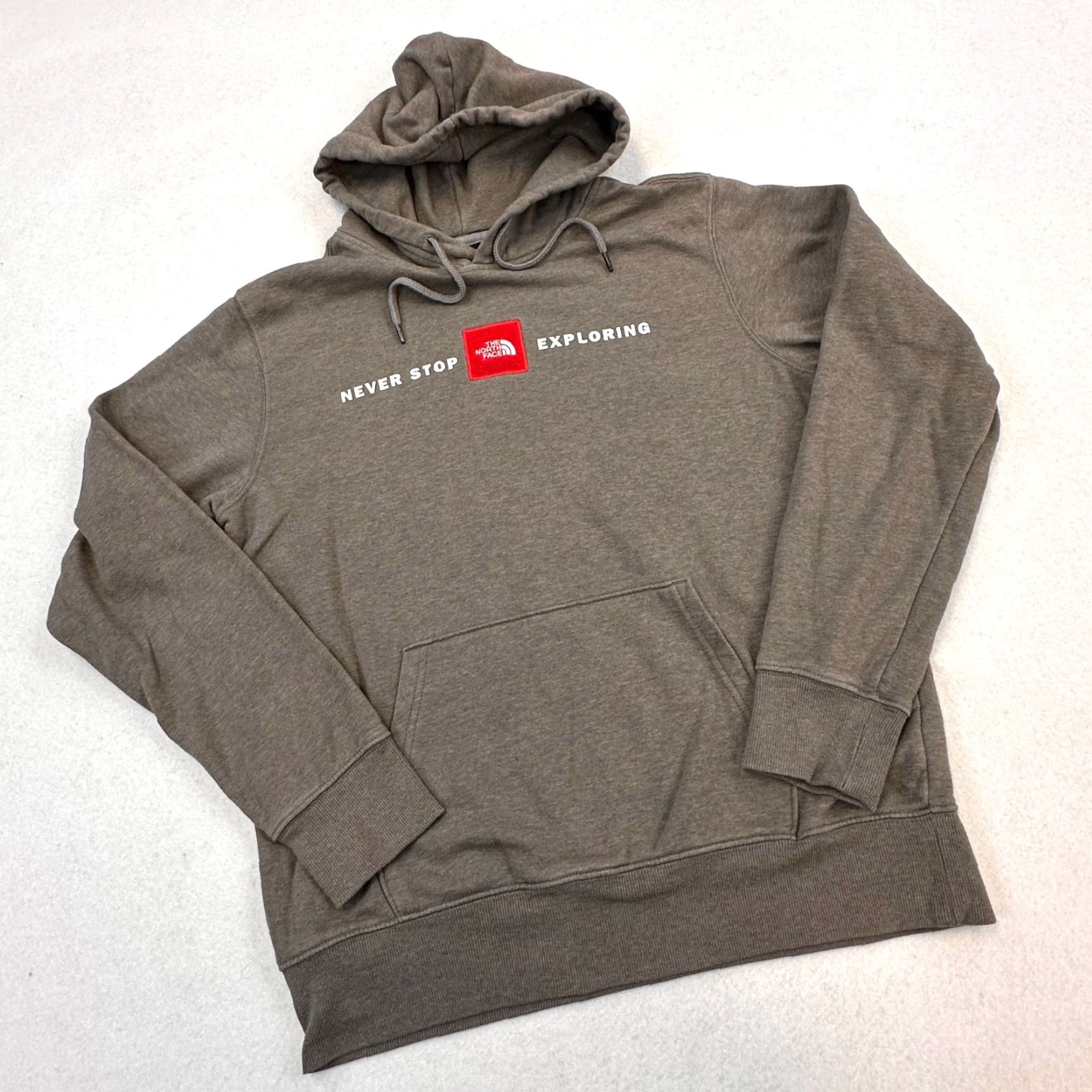 The North Face The North Face Box Logo Mens Medium Hoodie Never Stop Exploring Gray Pullover Size US M / EU 48-50 / 2 - 2 Thumbnail