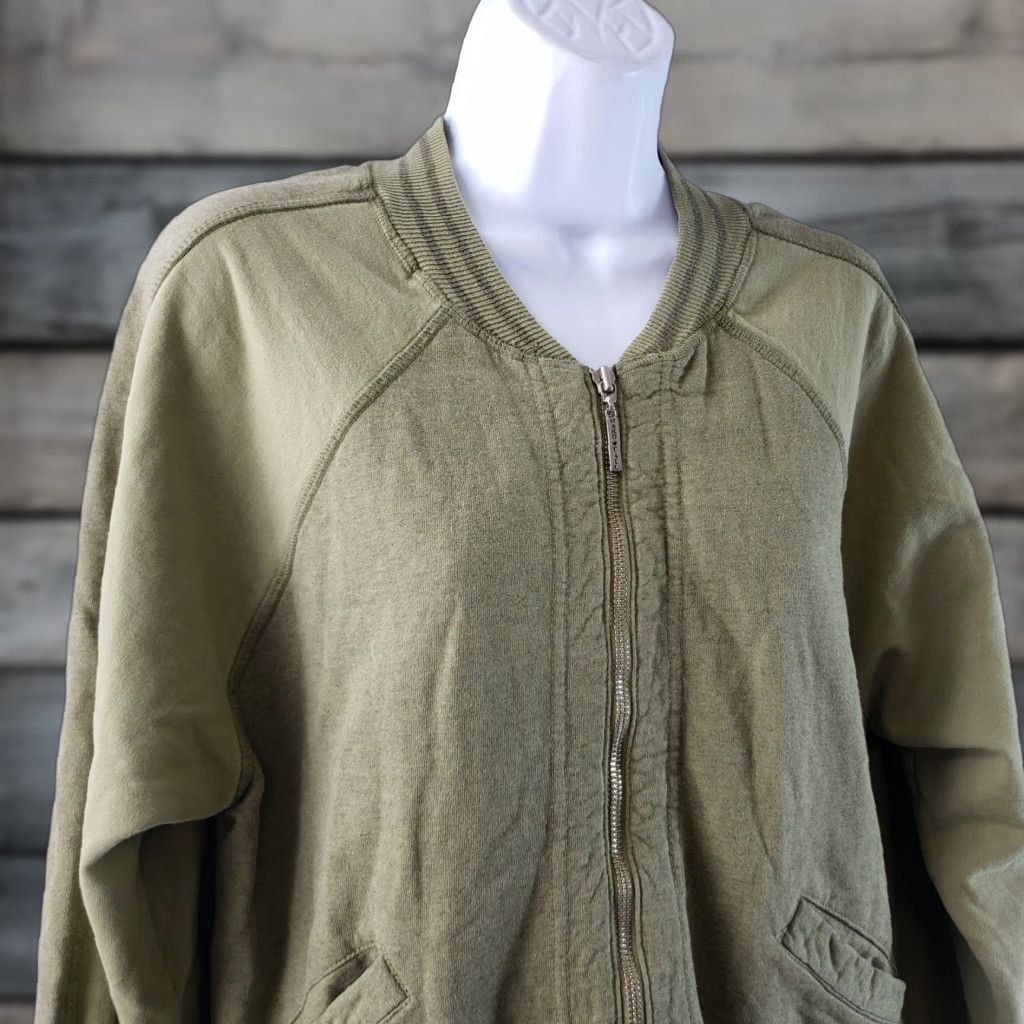 Hard Tail Hard Tail Forever Womens Full Zip Sweatshirt Sz Medium Green Cotton Shirt Womens Medium Green Full Zip 80s-90s Size M / US 6-8 / IT 42-44 - 1 Thumbnail