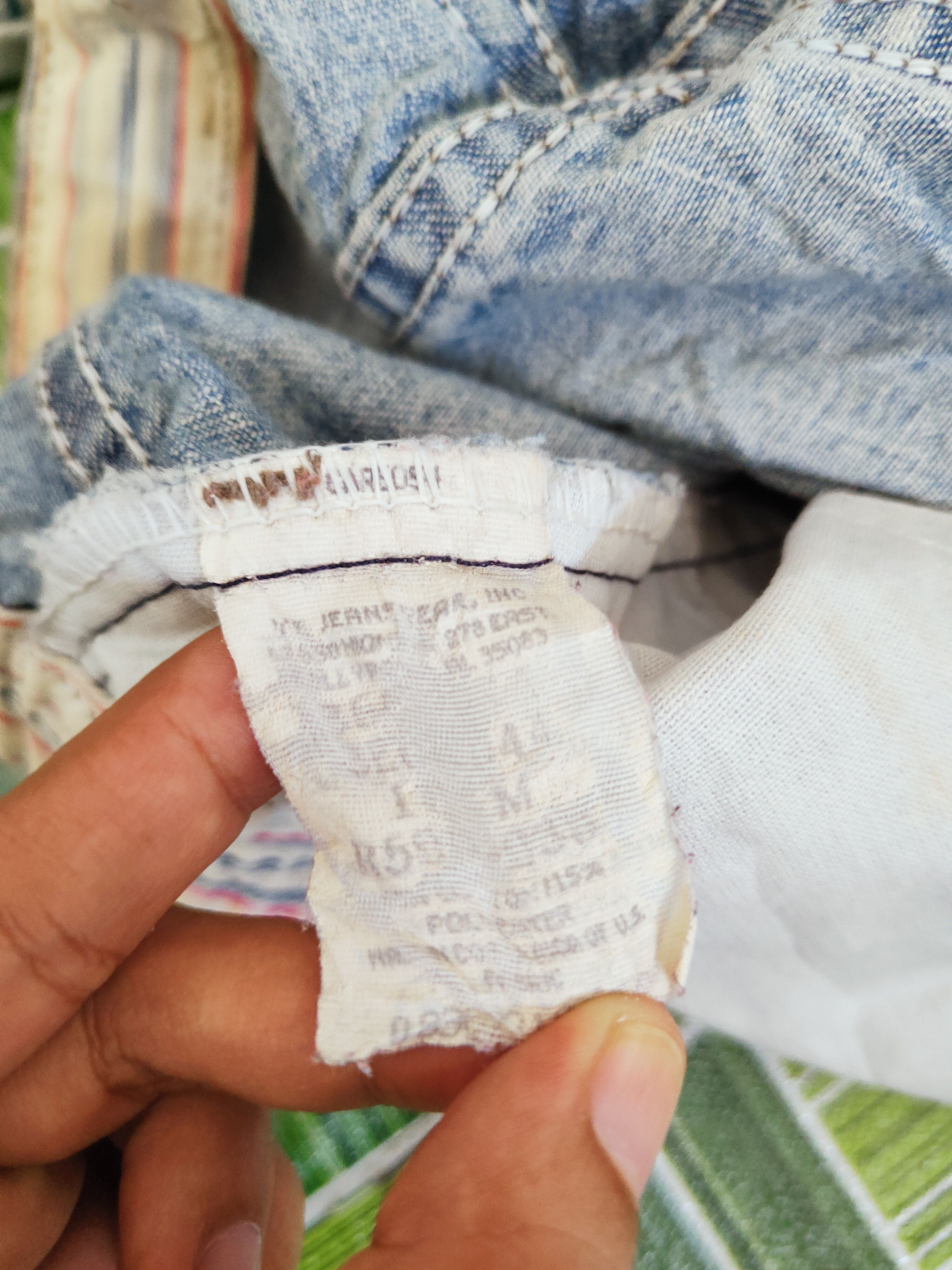 Lee × Vintage Vintage Lee Blue Distressed Faded Jeans Size 35" - 14 Thumbnail