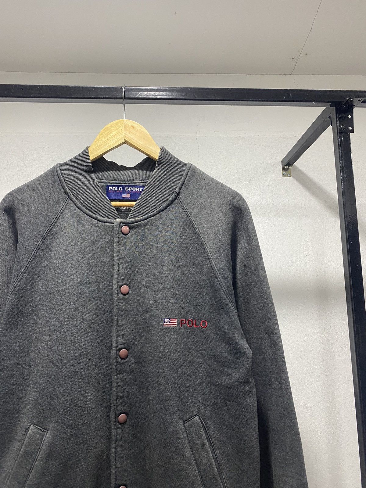Polo Ralph Lauren × Vintage Sick☠️ Polo Sports Ralph Lauren Embroidery Varsity Jacket 90s Size US M / EU 48-50 / 2 - 4 Thumbnail