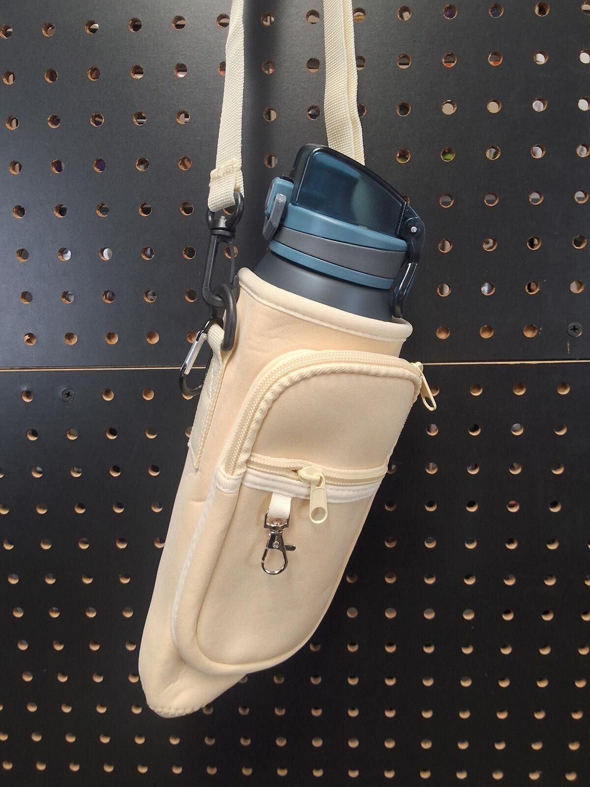 Genetic Manipulation Shinichiro Kuriya Stylish Cream Crossbody Water Bottle Holder Bag - Travel Fun Size ONE SIZE - 1 Thumbnail