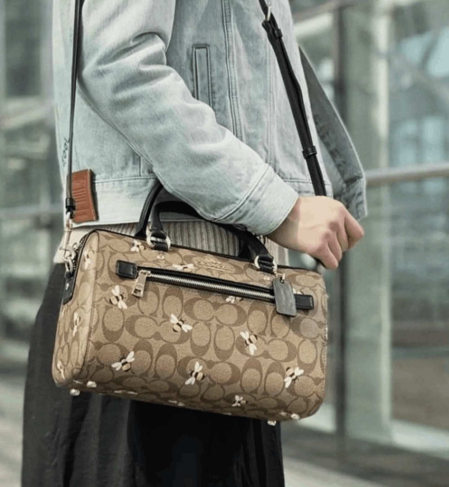 COACH Signature Floral Embroidery Bee