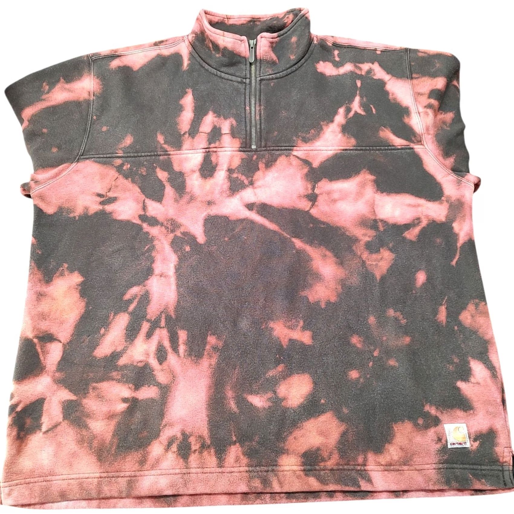 Carhartt VINTAGE Carhartt Mens XL Dark Brown 1/4 Zip Sweatshirt Acid Wash Tie Dye KnD Logo Pullover Shirt Size US XL / EU 56 / 4 - 2 Thumbnail