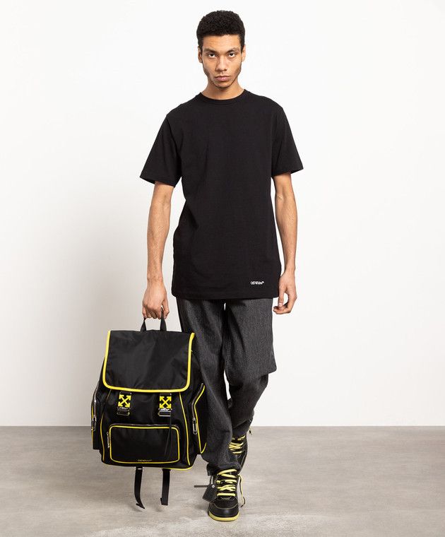 Off-White o1y0325 Logo Crewneck T-Shirt in Black Size US L / EU 52-54 / 3 - 5 Thumbnail