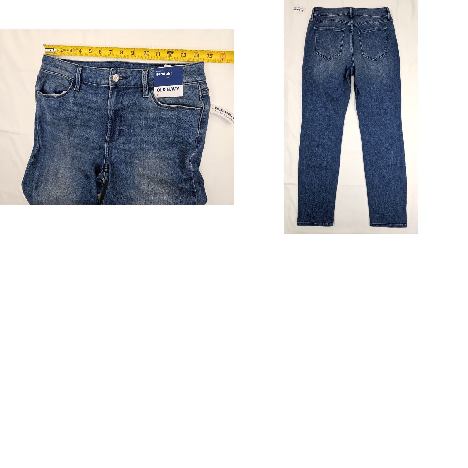 Old Navy Old Navy High Rise Straight Leg Jeans Women 8 Blue Stretch NWT Denim 29x29 Slimming 90s City Jeans Women Size 30" / US 8 / IT 44 - 8 Thumbnail