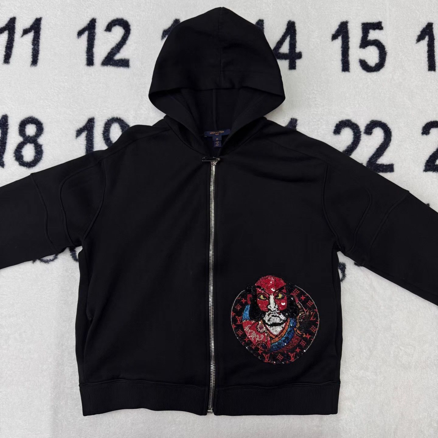 Louis Vuitton LV x Yamamoto Kansai Black Daruma Face Print Hoodie Q10 Size US M / EU 48-50 / 2 - 1 Thumbnail