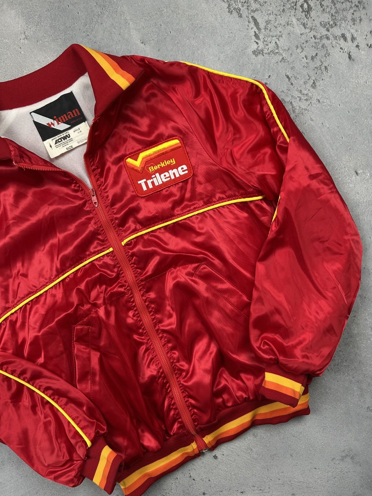 Vintage Vintage 80s Berkley Trilene Satin Racing Jacket 90s USA M Size US M / EU 48-50 / 2 - 5 Thumbnail