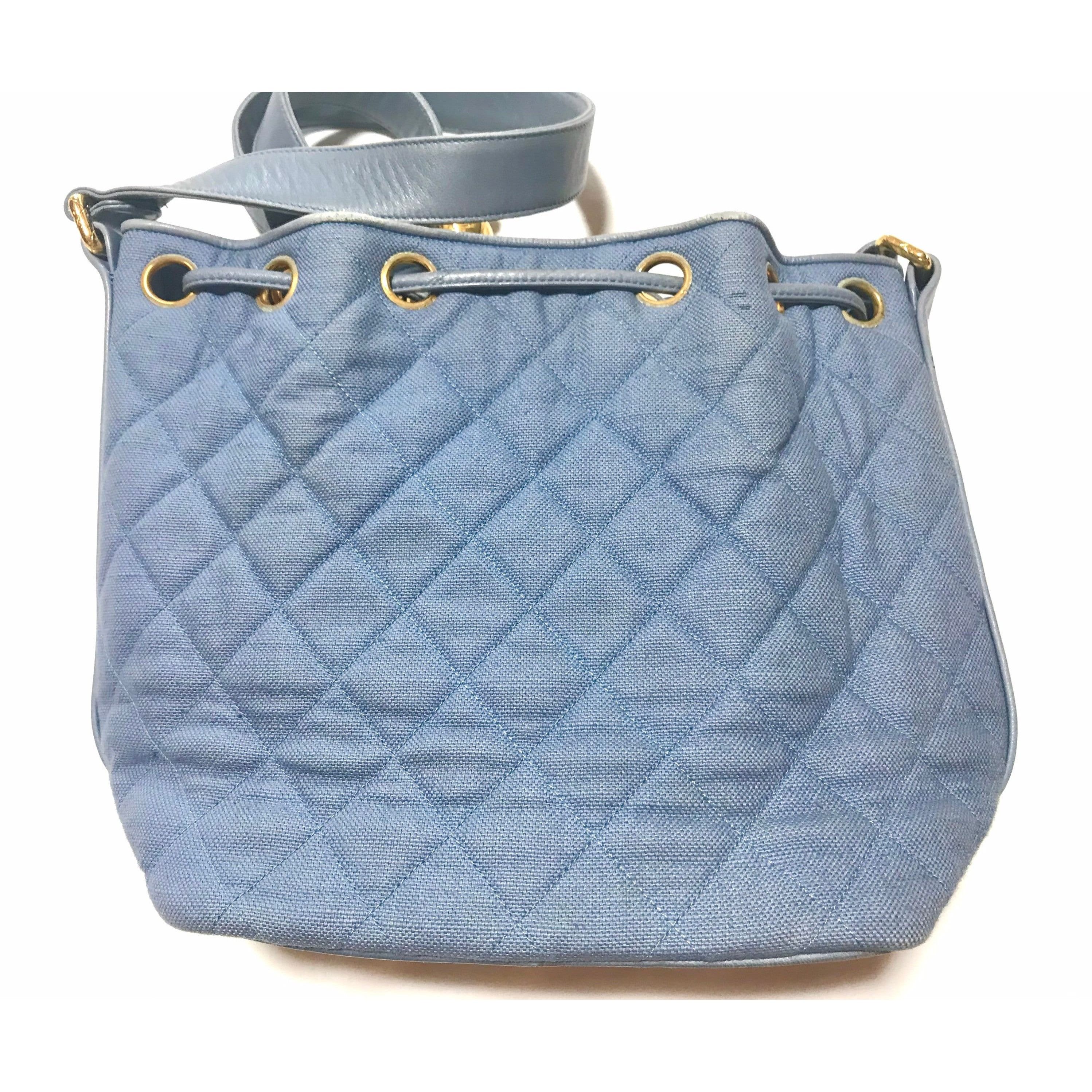 Chanel Vintage CHANEL blue canvas and leather combo hobo bag Size ONE SIZE - 9 Thumbnail