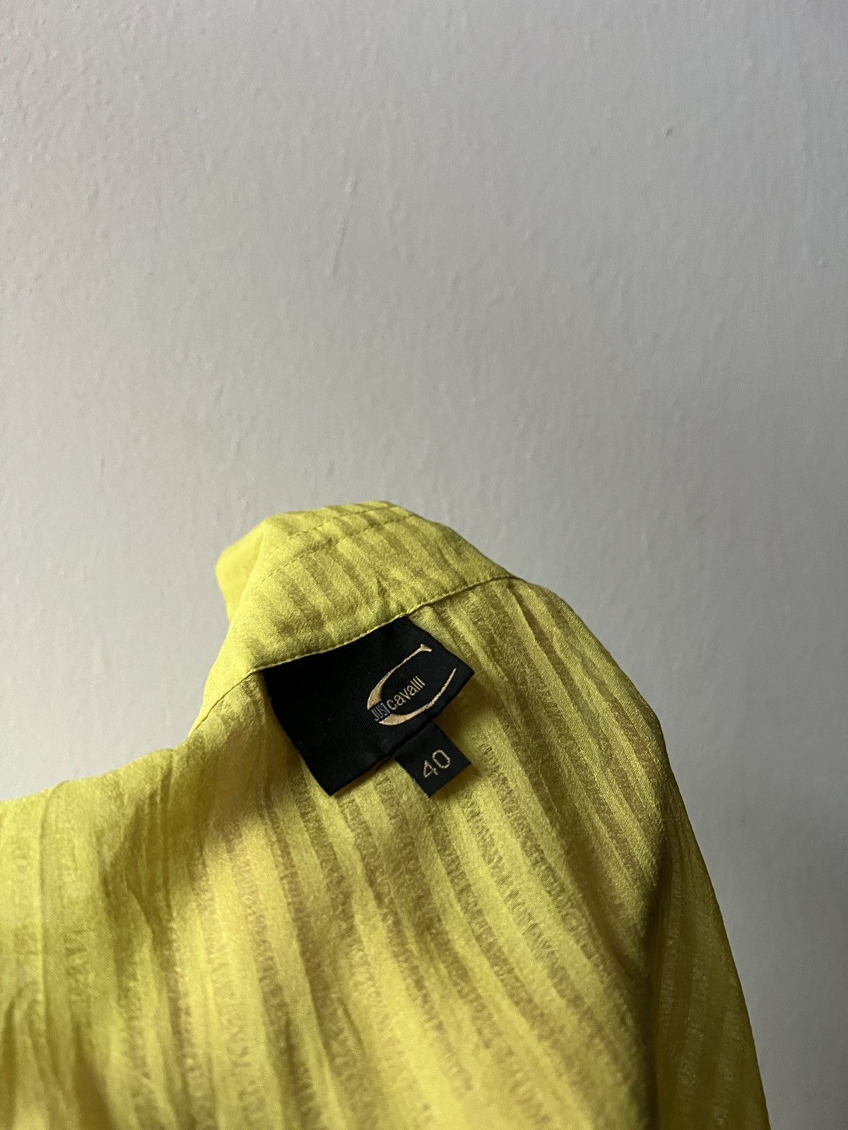 Vintage Just Cavalli Yellow Light Button Up Avantgarde Shirt