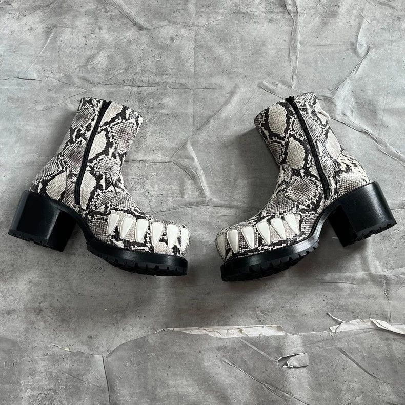 Walter Van Beirendonck Walter Van Beirendonck 23-inch snake print high-heeled boo Size US 10 / EU 43 - 3 Thumbnail