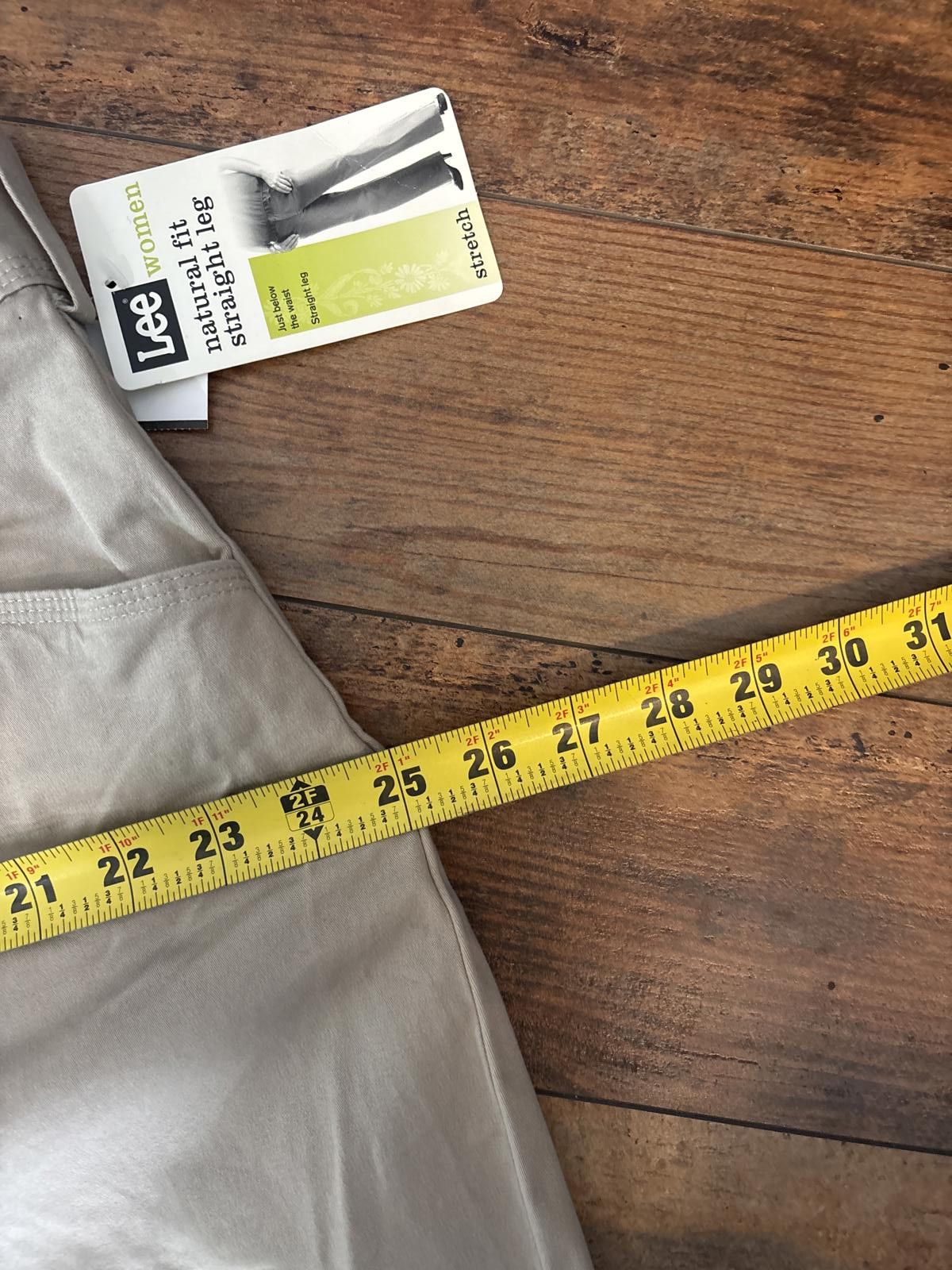 Lee Lee natural straight leg Women's Khaki Dress Pants Size 14 Size 23" - 6 Thumbnail