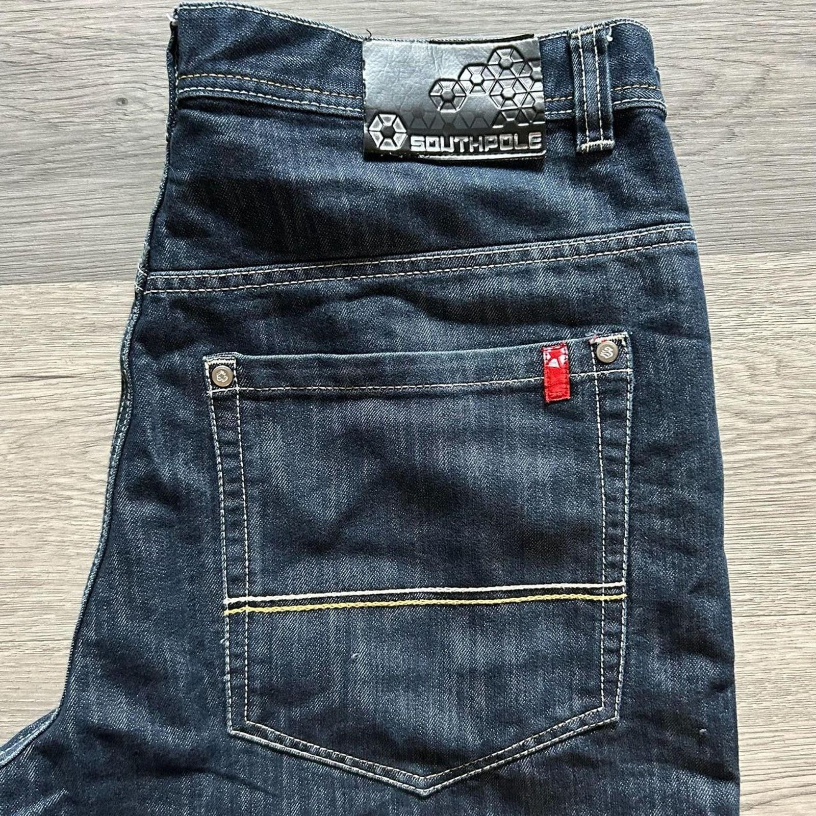 Southpole Y2k Southpole Baggy Raw Indigo Denim Jorts Size 38 Red Tab Size US 38 / EU 54 - 1 Thumbnail