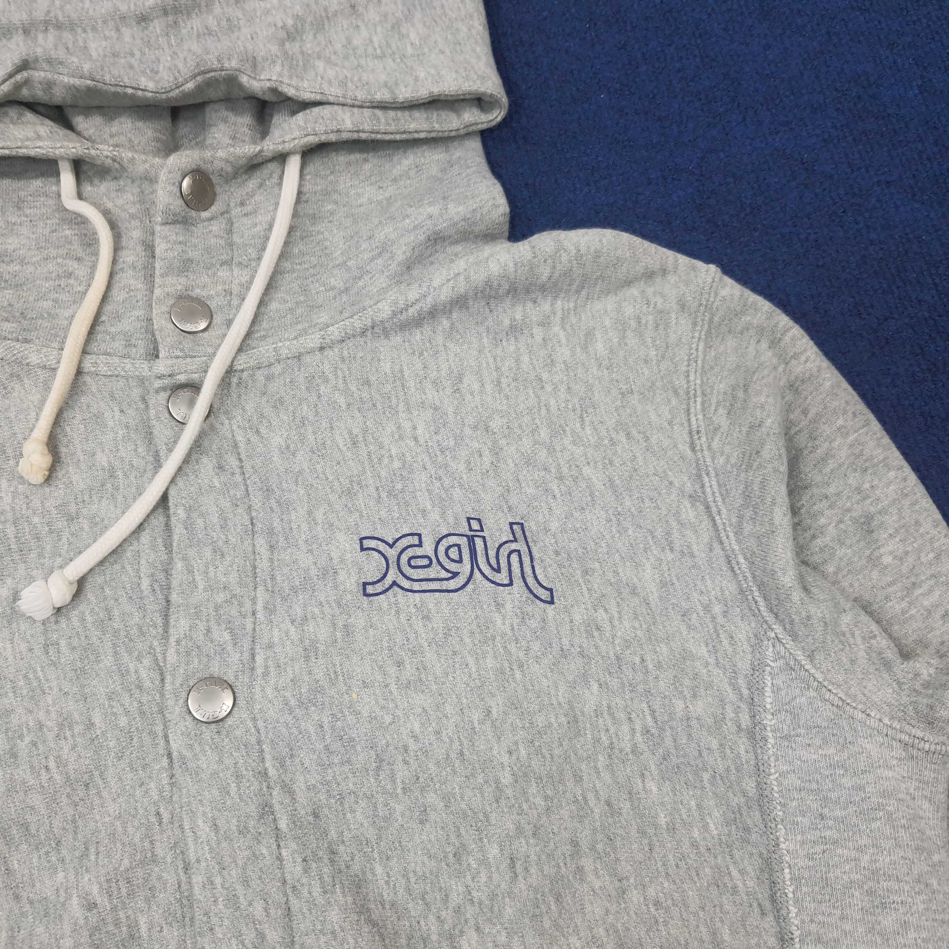 Champion × Japanese Brand × Vintage Vintage X-Girl x Champion Button Jacket Hoodie Size US S / EU 44-46 / 1 - 4 Thumbnail
