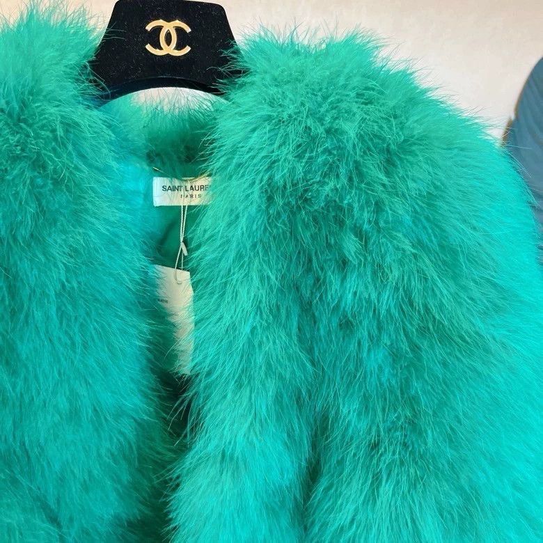 Saint Laurent Paris saint Laurent parisGreen fur jacket 2503-Nextarrow Size XXS / US 00 / IT 34 - 4 Thumbnail