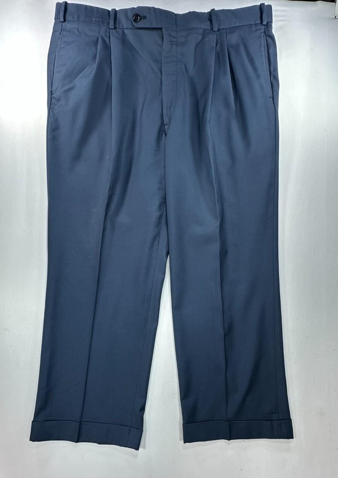 Tom James Tom James Royal Classic Straight Dress Pants Blue Mens 40/28 Size US 40 / EU 56 - 1 Thumbnail