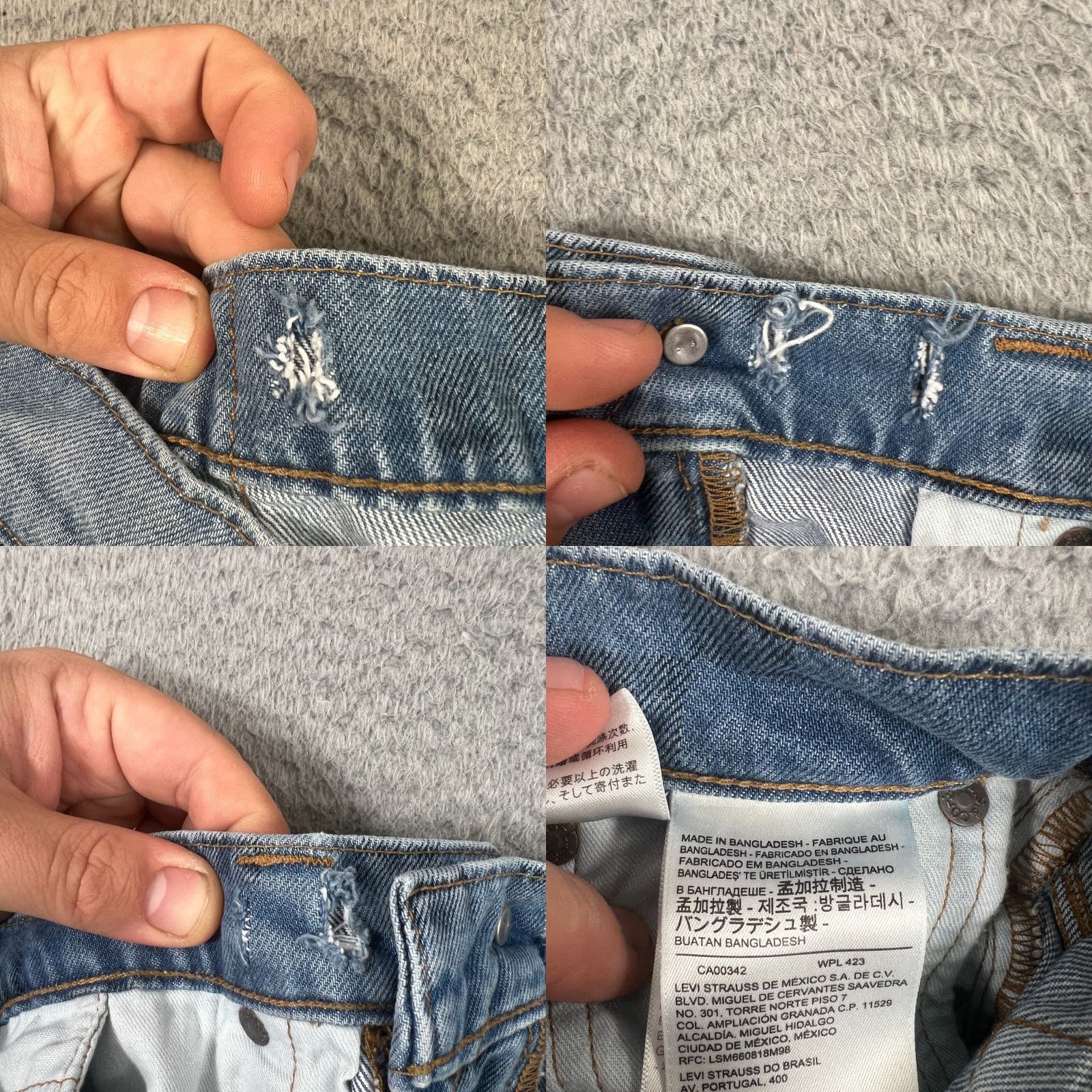Levi's Levi's Premium 511 Slim Jeans Mens 32x32 Blue Checkered Skateboard Denim Size US 32 / EU 48 - 8 Thumbnail