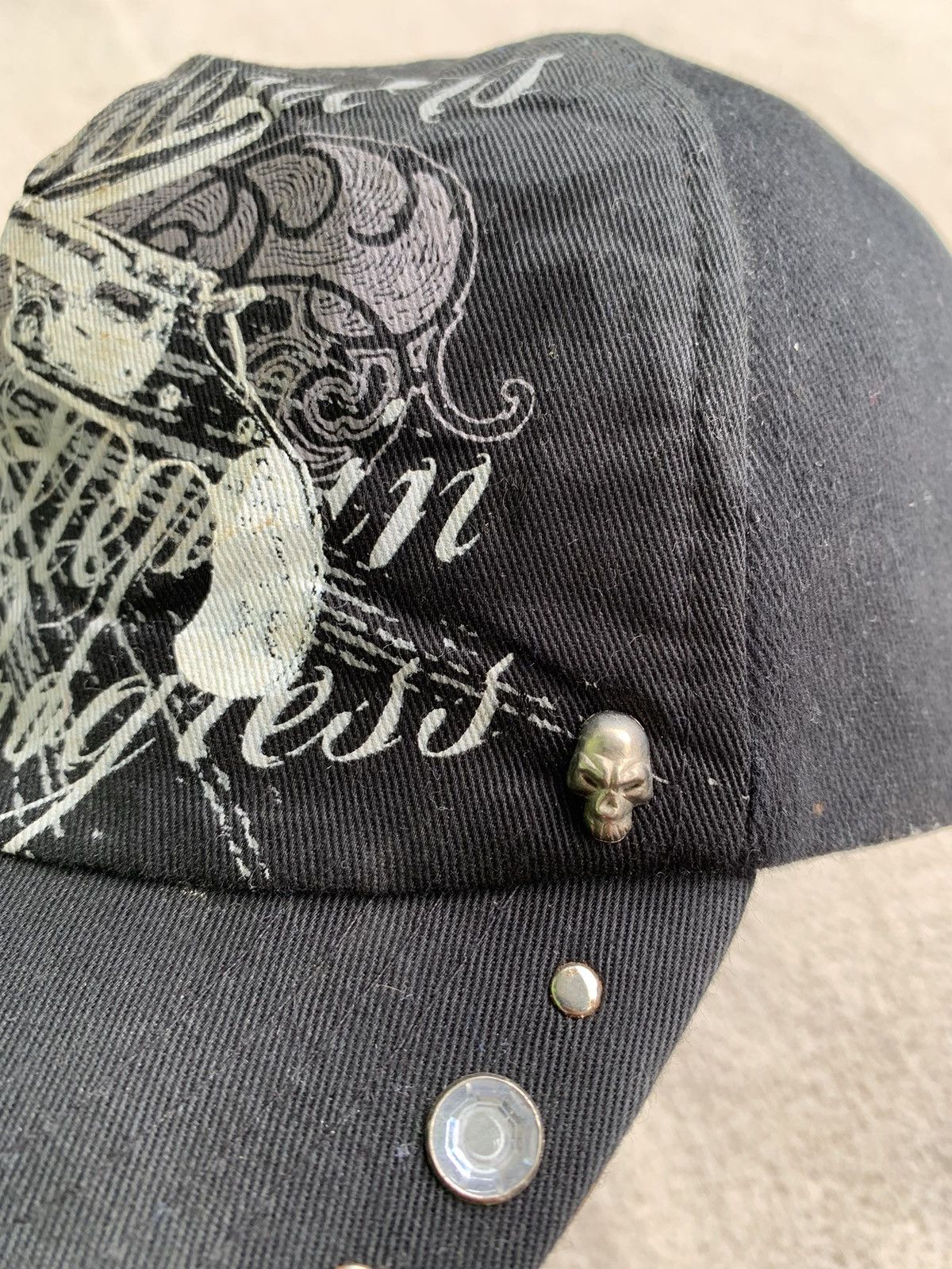 If Six Was Nine × Japanese Brand × Le Grande Bleu (L.G.B.) japanese brand studded punk poem distressed cap Size ONE SIZE - 6 Thumbnail