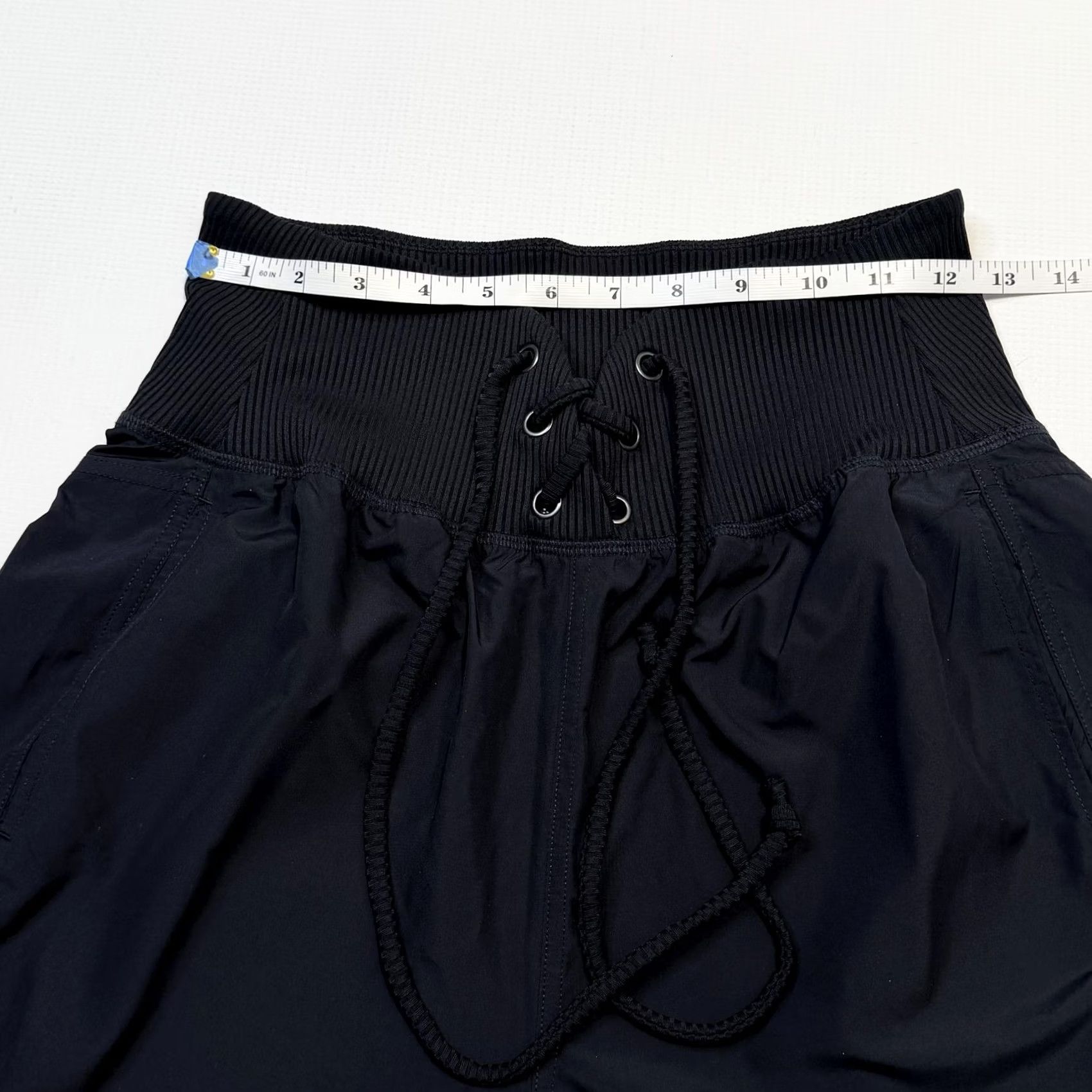 Vintage Free People Pants Womens Small Black High Waist Wide Leg Windbreaker Drawstring Size 28" / US 6 / IT 42 - 6 Thumbnail