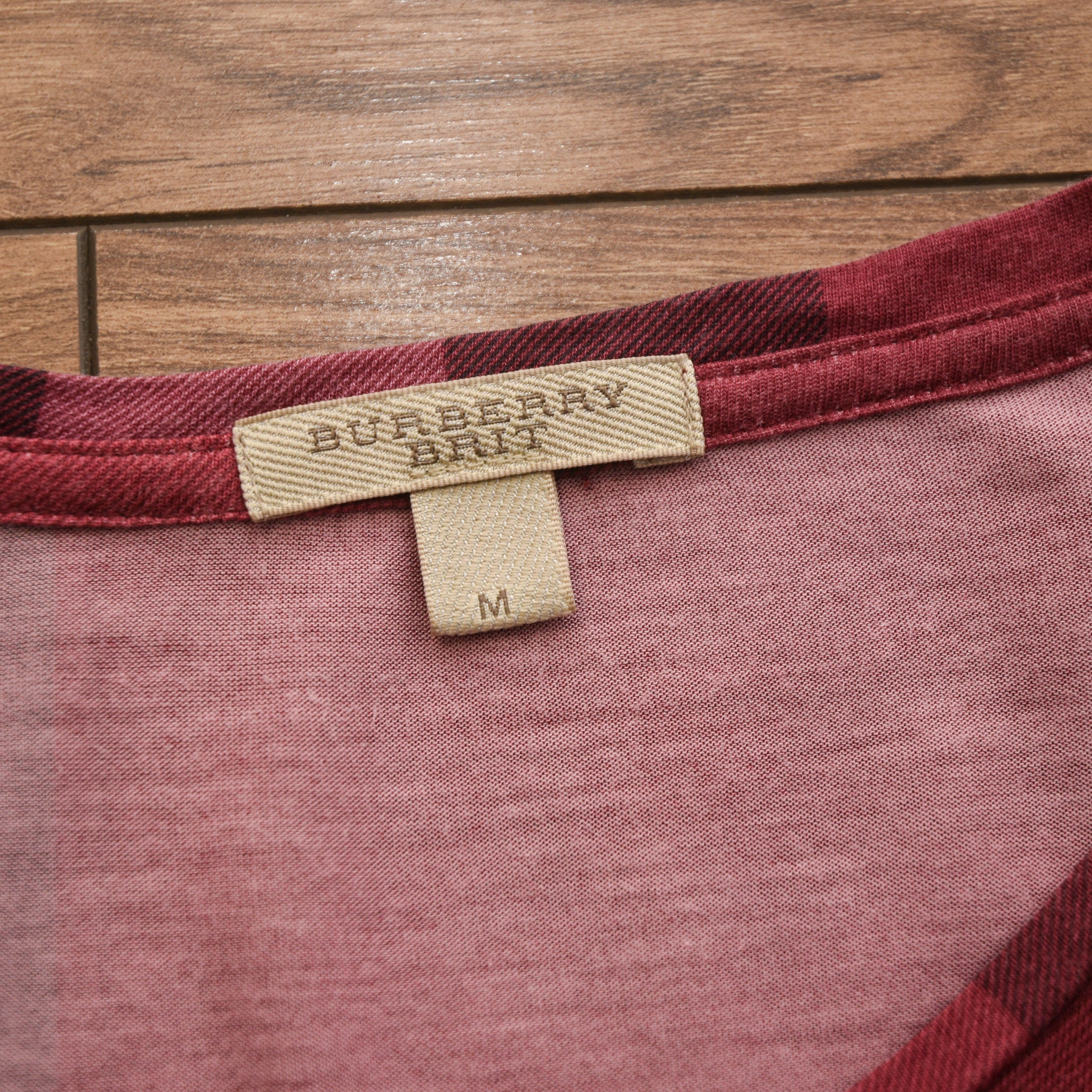 Burberry Burberry Brit Women's Plaid T-Shirt Red Nova Check Size M / US 6-8 / IT 42-44 - 8 Thumbnail