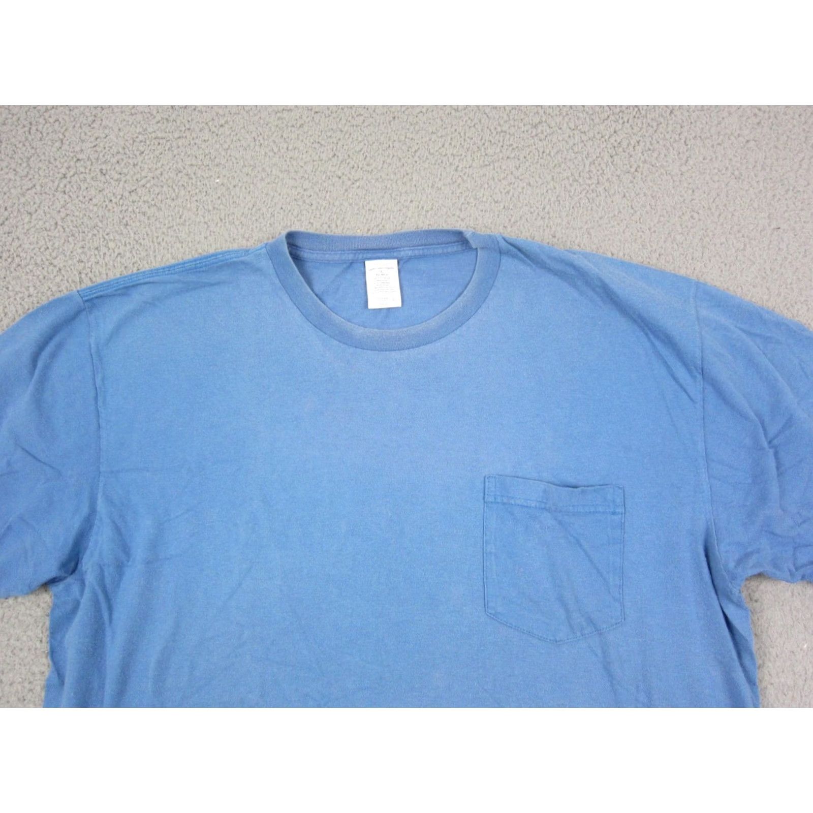 Vintage VINTAGE Towncraft Shirt Large L Blue Cotton Blank Pocket Y2K 90s Casual Mens Size US L / EU 52-54 / 3 - 2 Thumbnail